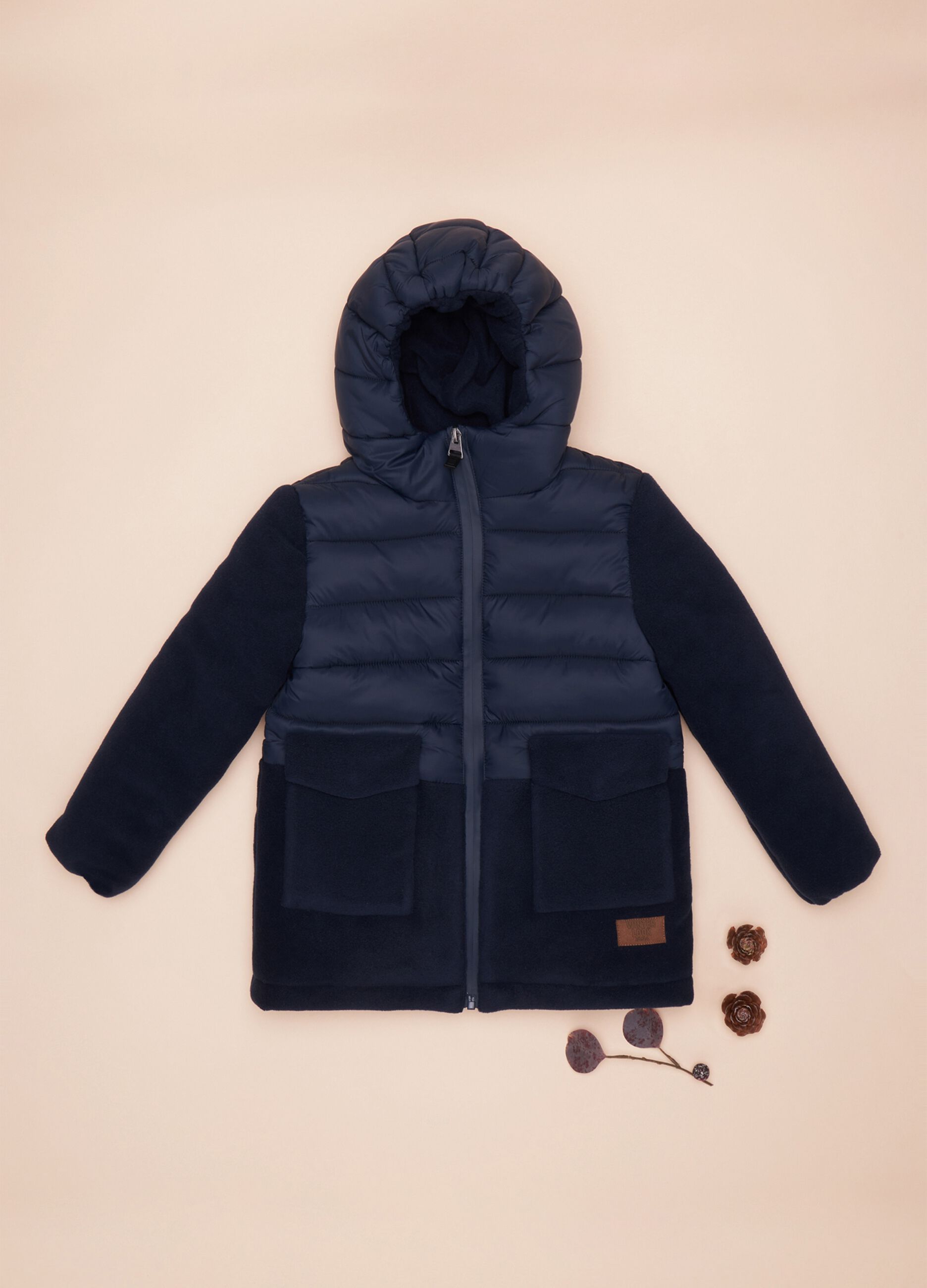 Quilted jacket with hood