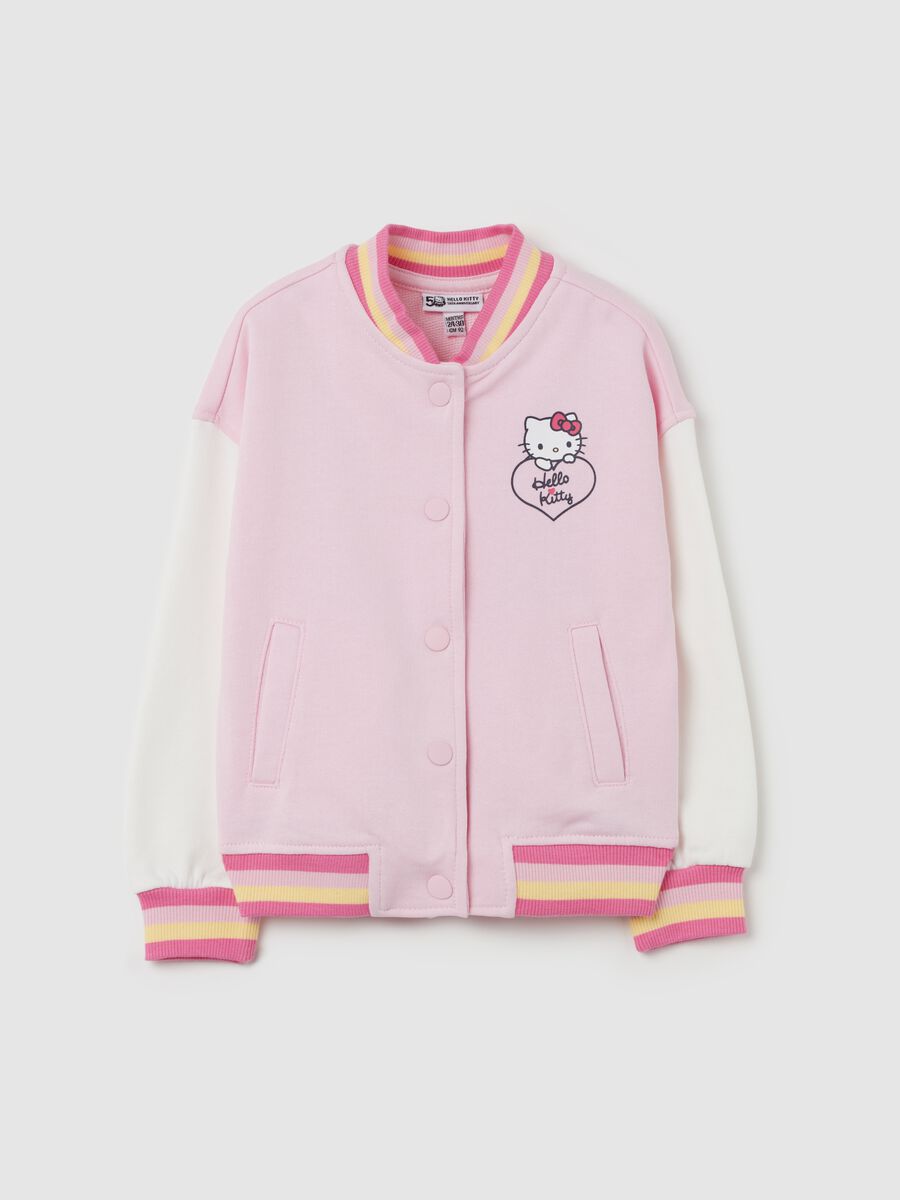 Plush cardigan with Hello Kitty embroidery_0