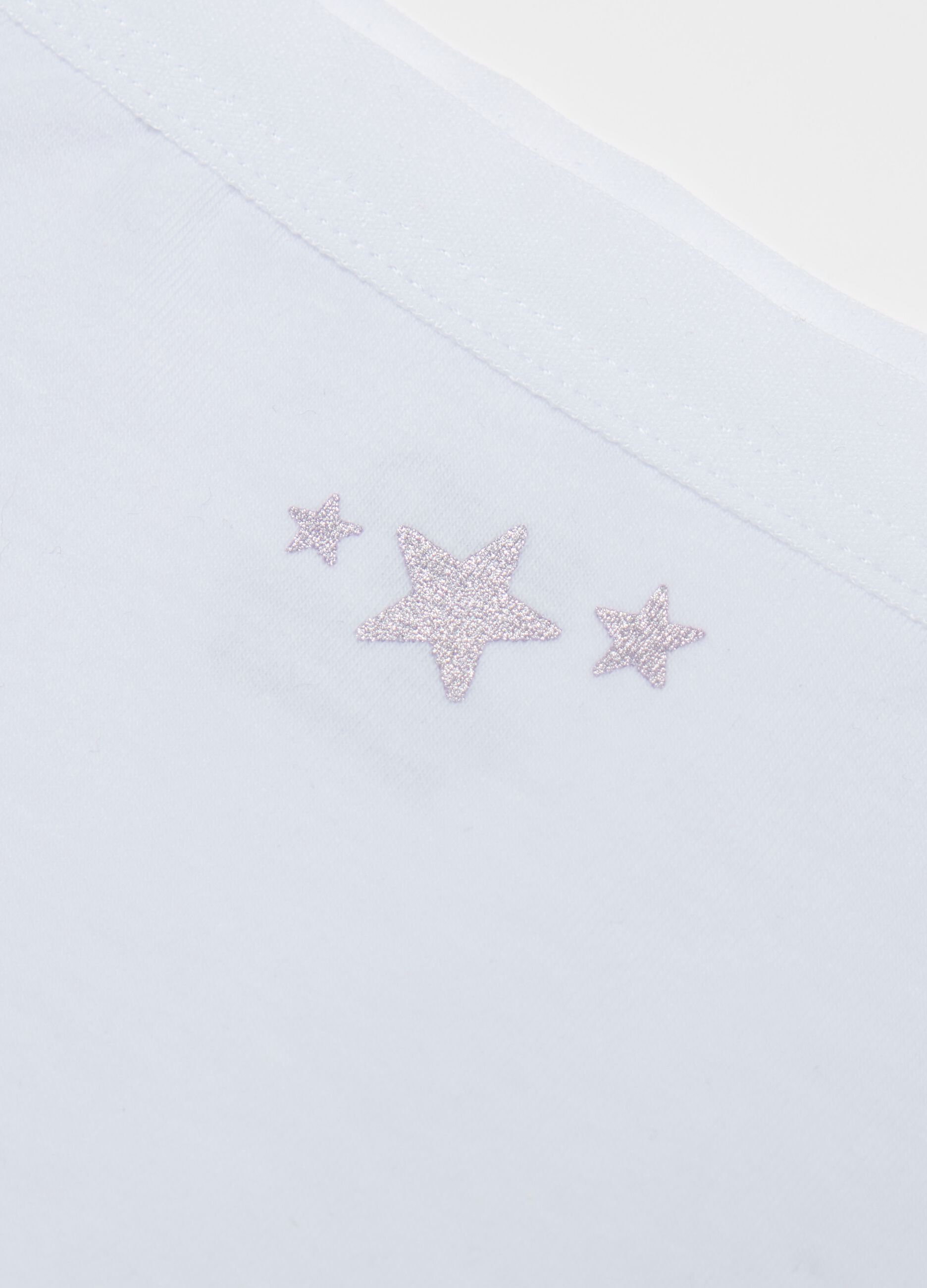 Organic cotton briefs with stars print