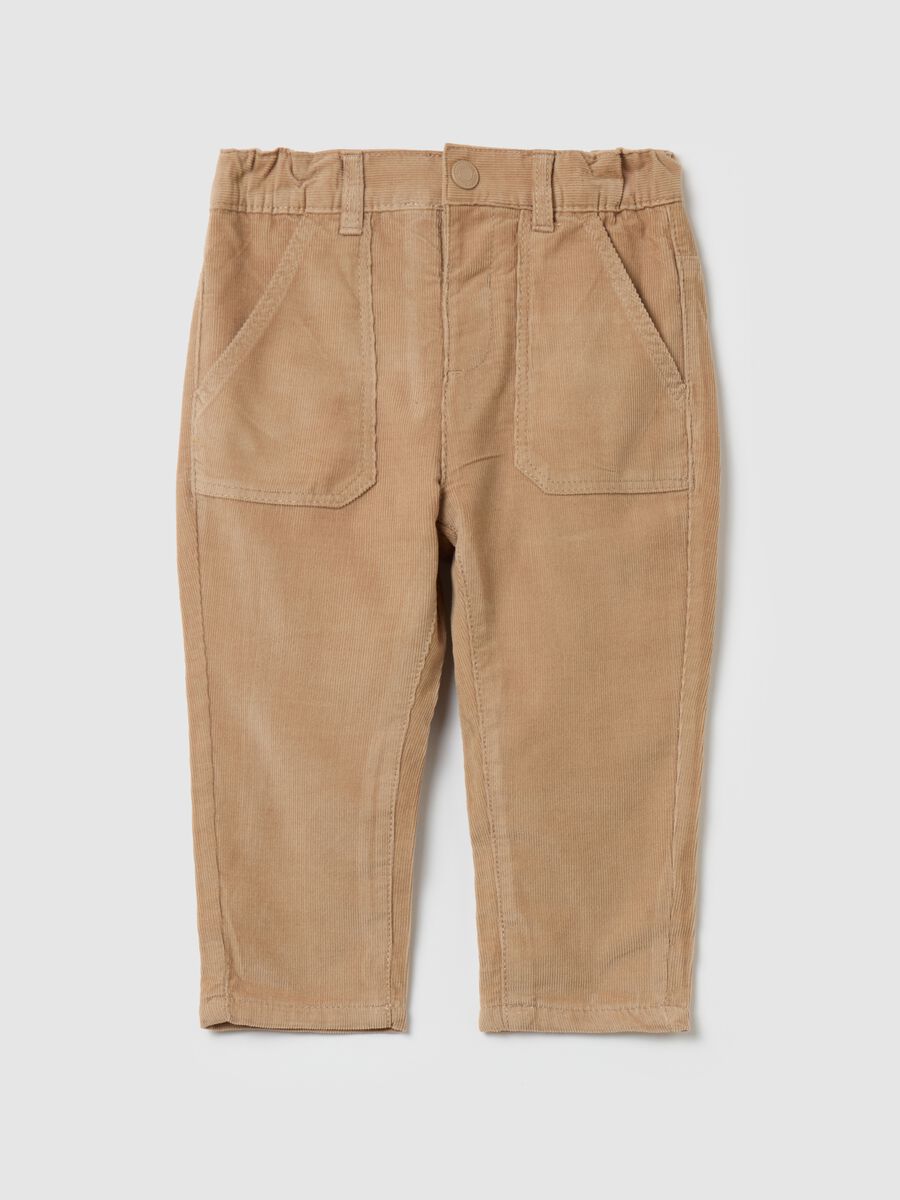 Pantaloni in corduroy con tasche_0