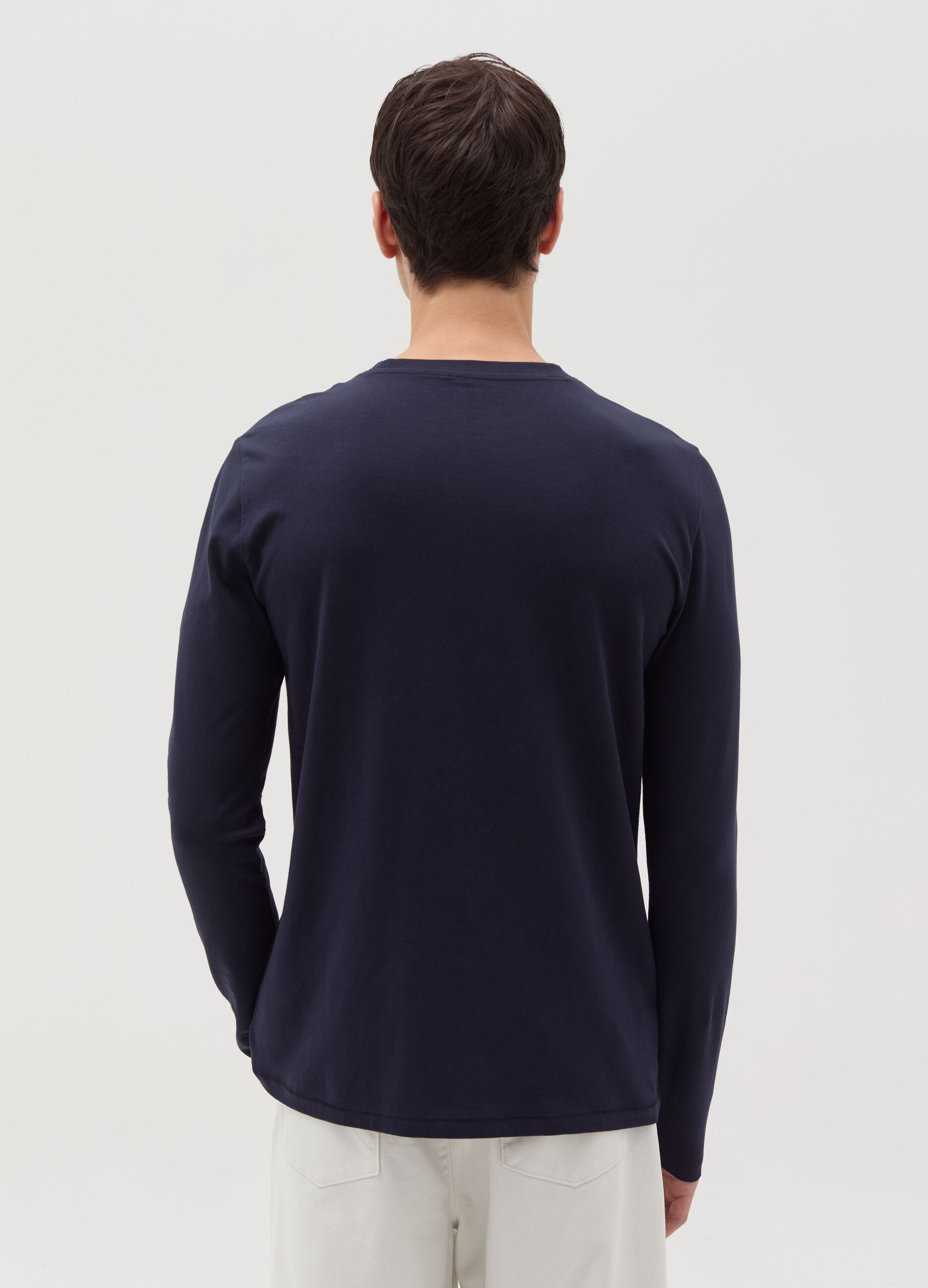 Jersey T-shirt with round neck