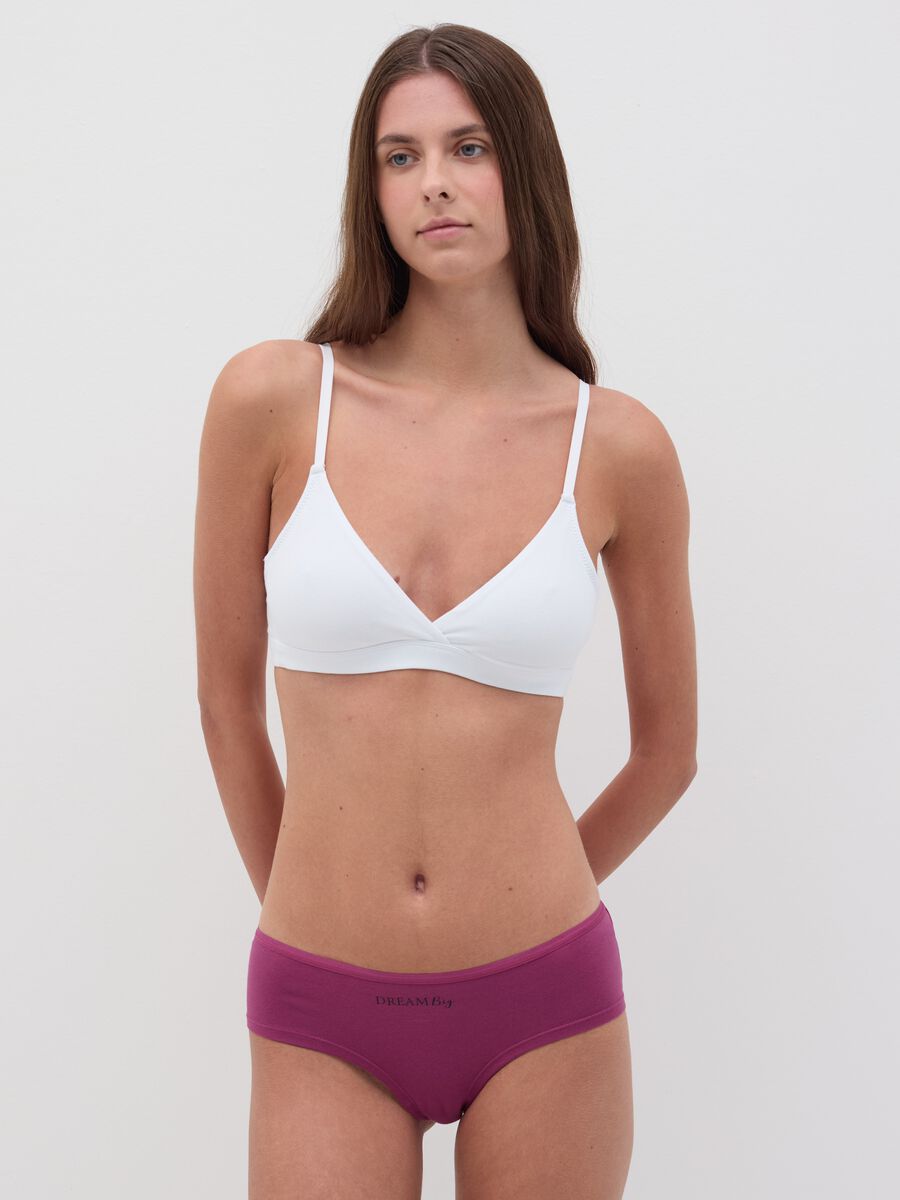 The Triangle solid colour semi-padded bra_0