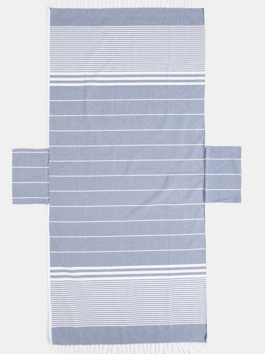 Cotton beach towel with pockets_0