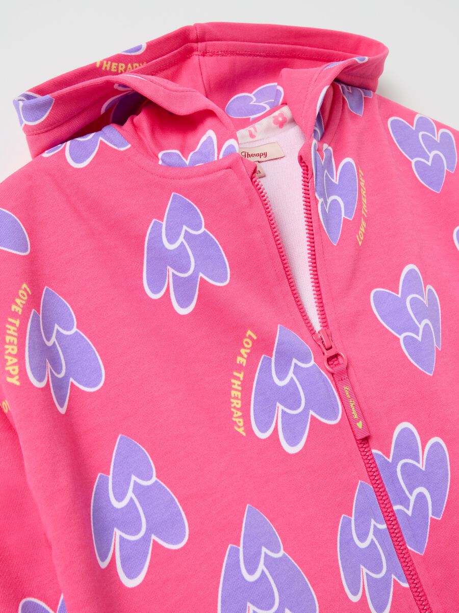 Full-zip hoodie with heart print_2