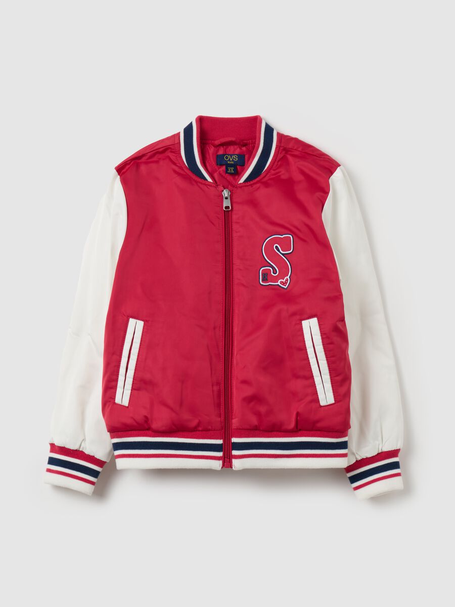 Bomber varsity imbottito con patch_0