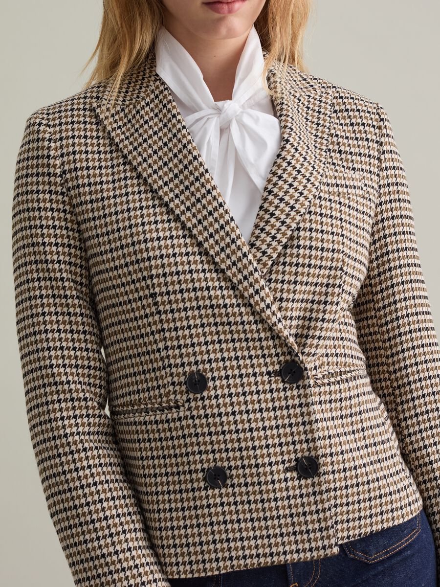 Double-breasted houndstooth blazer_5