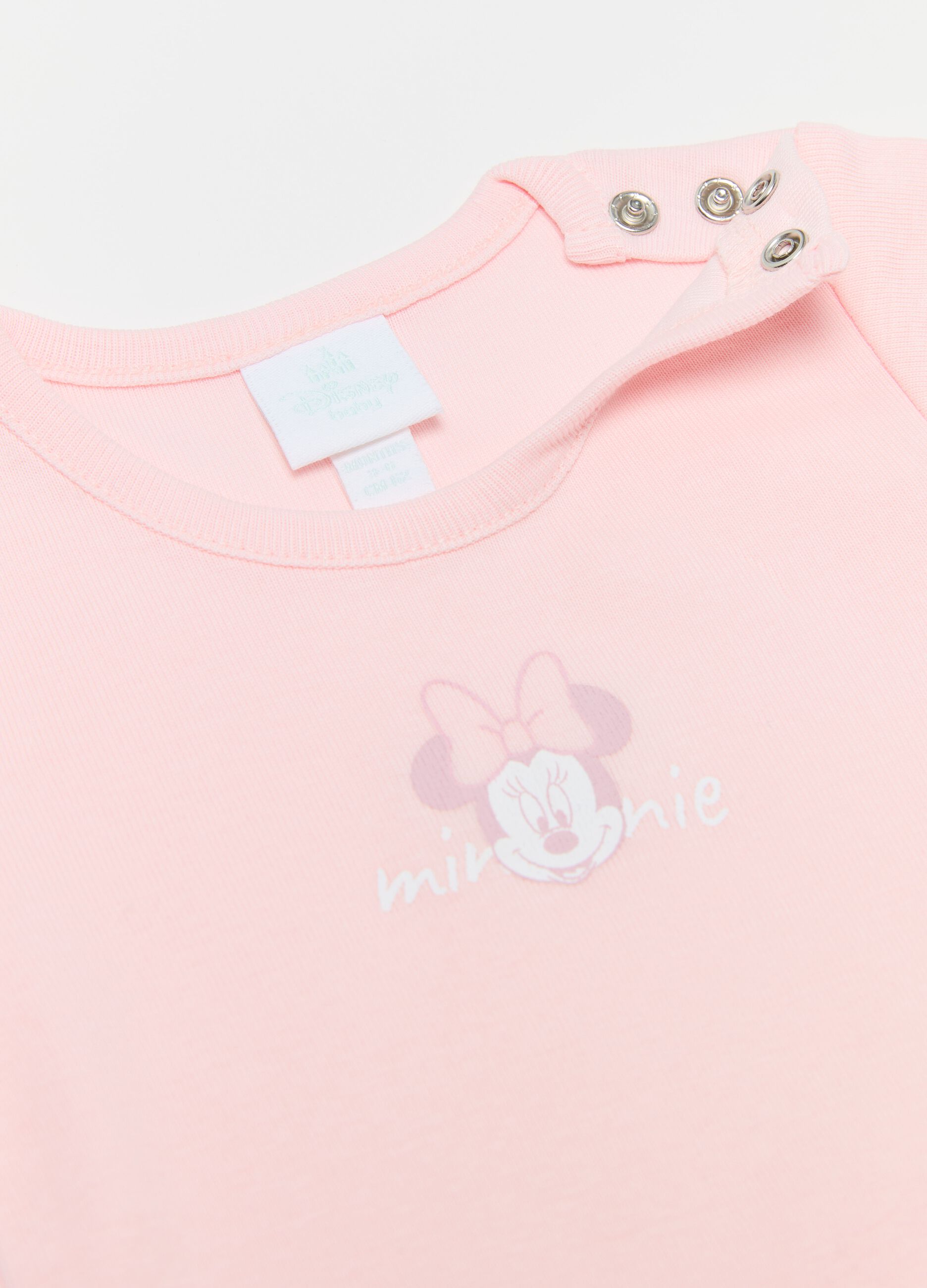 Two-pack short-sleeved bodysuits with Minnie Mouse print