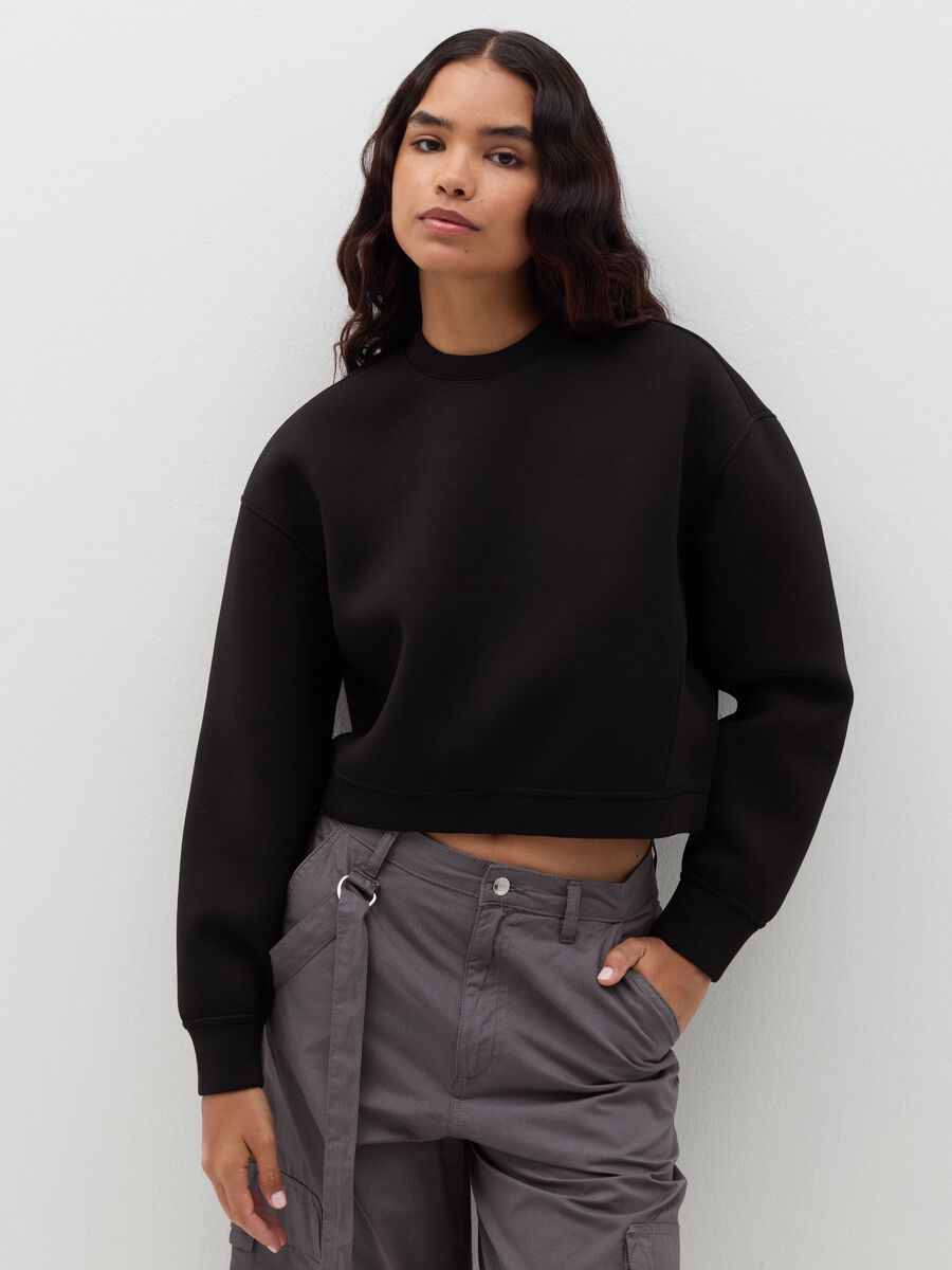 Boxy-fit sweatshirt with round neck_1