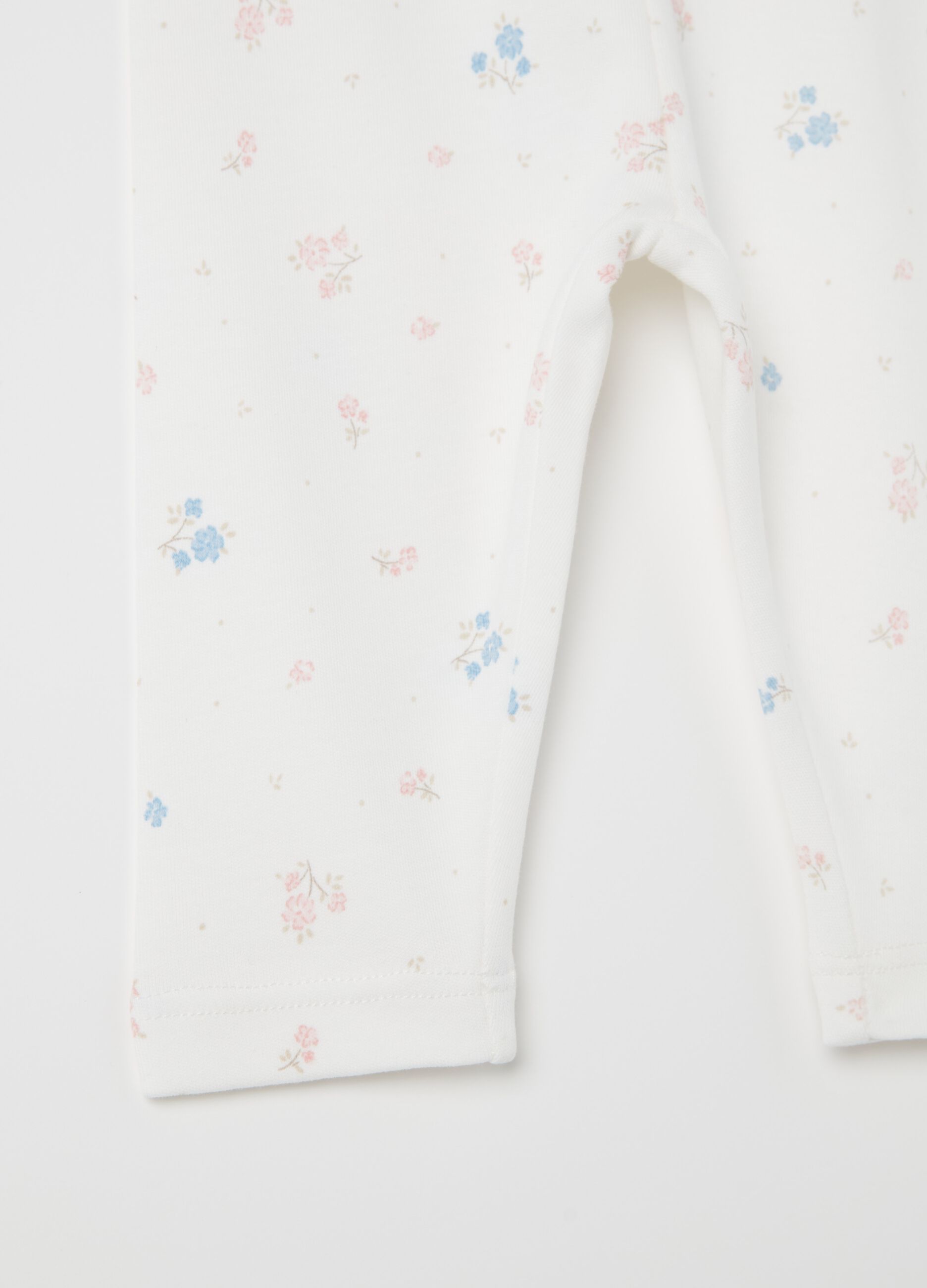 Floral leggings in organic cotton