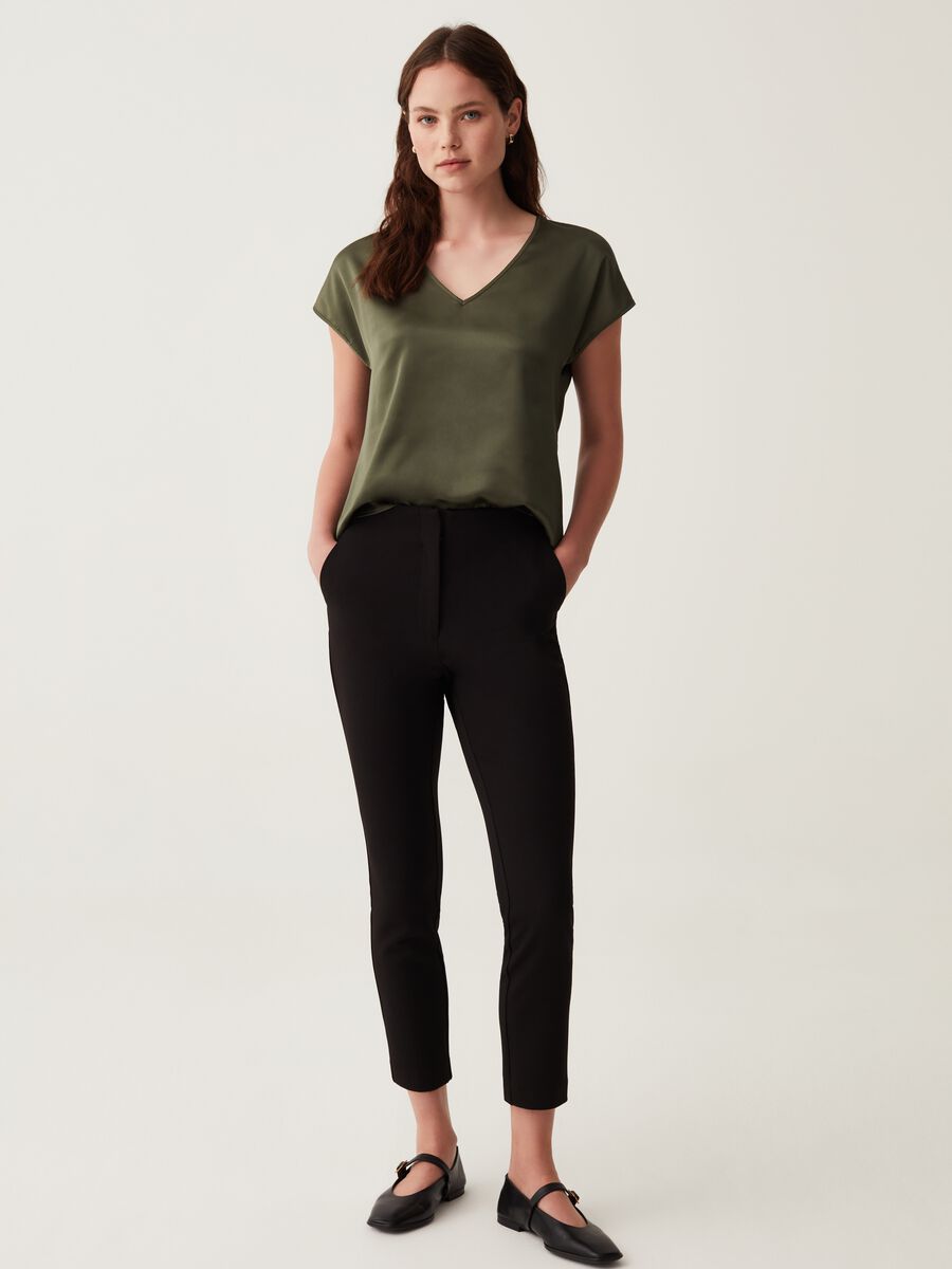 Stretch cigarette trousers_0