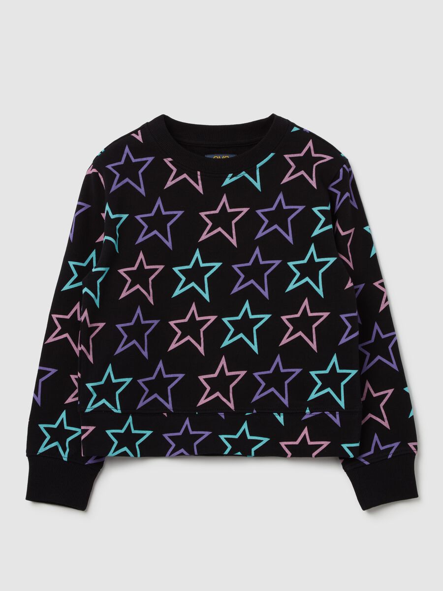 French terry sweatshirt with print_0