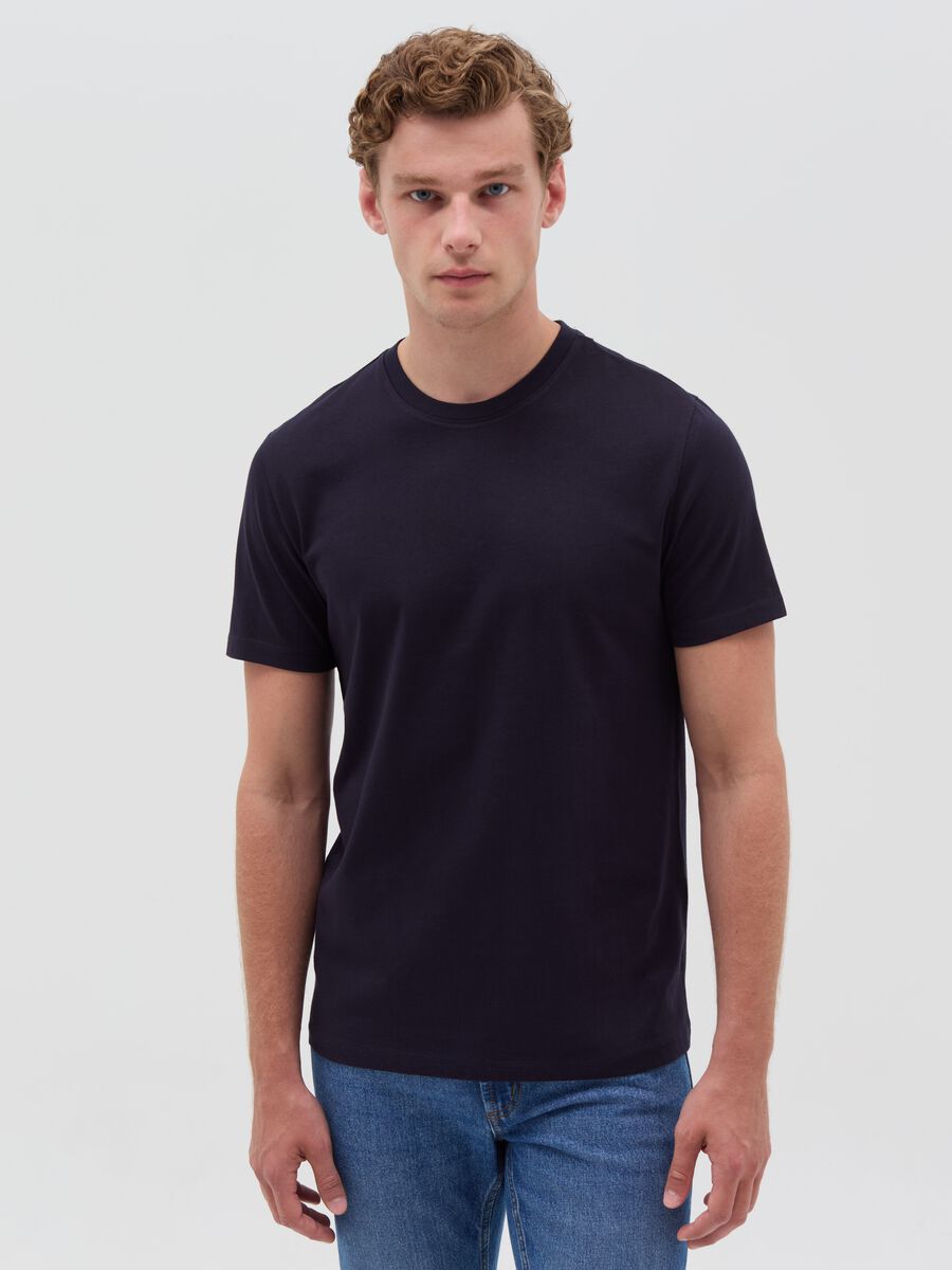 Cotton T-shirt with round neck_1