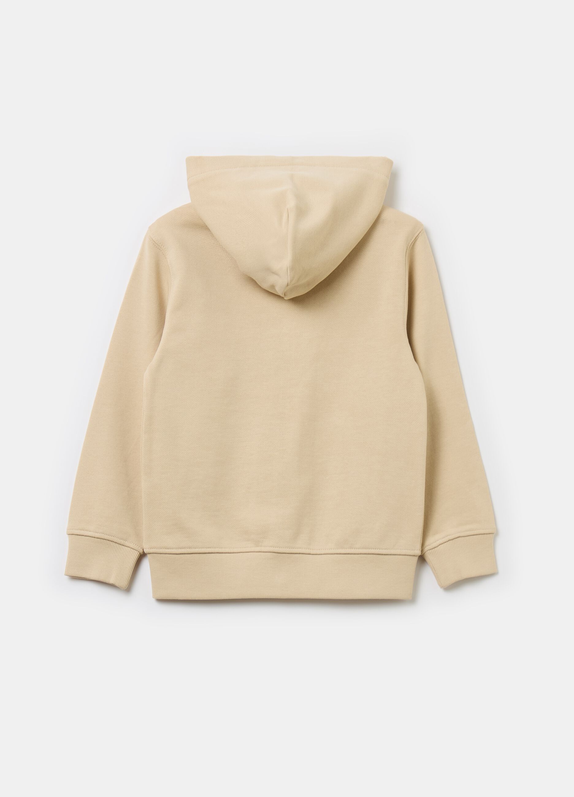 Essential organic cotton full-zip sweatshirt with hood