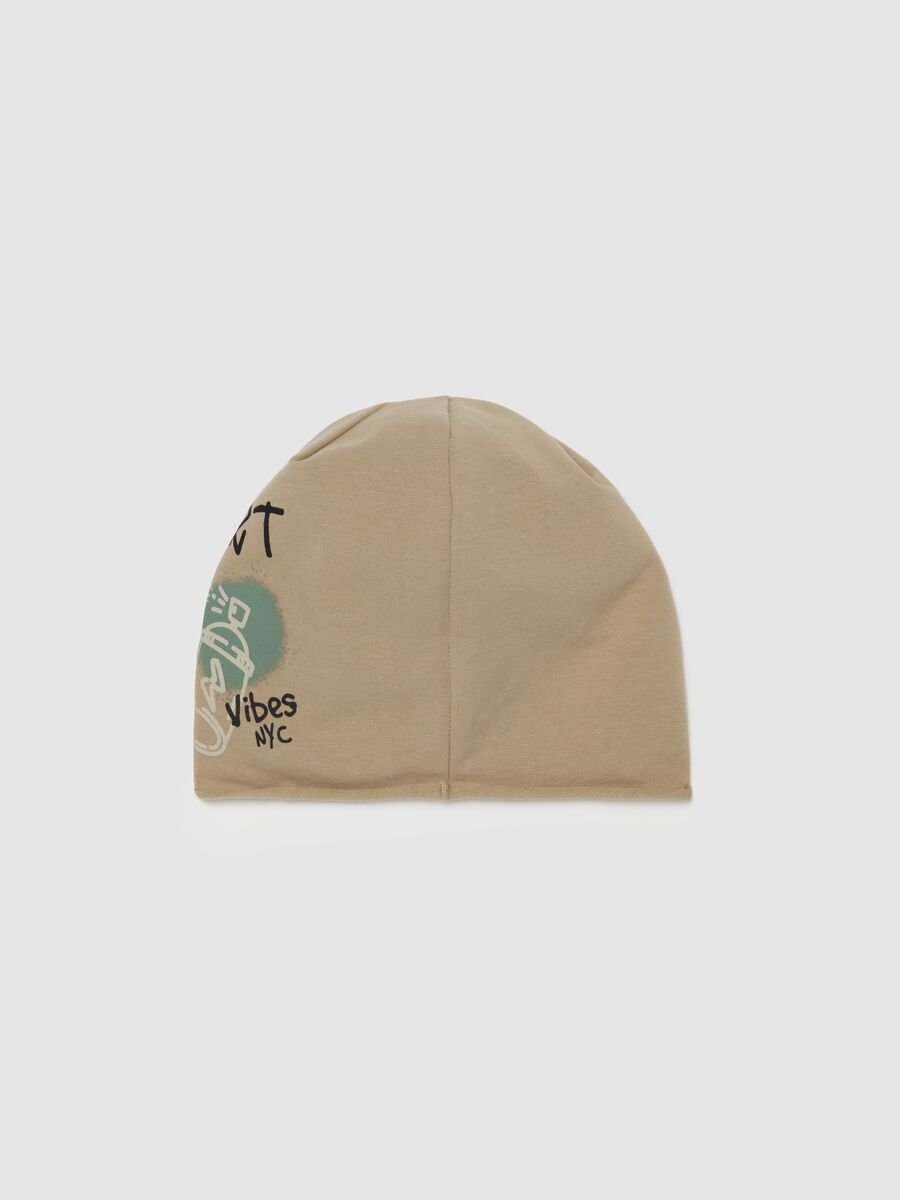 French terry hat with lettering print_1