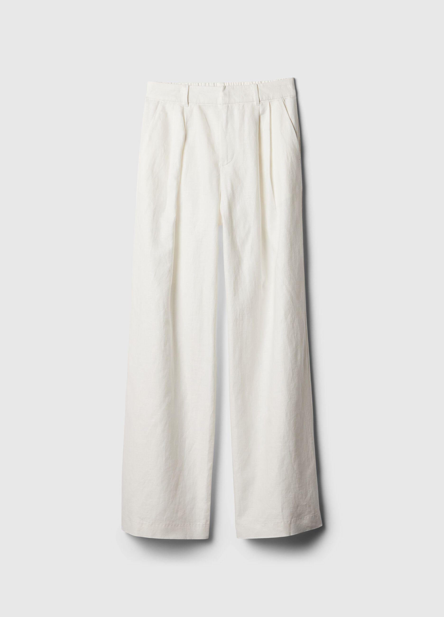 Wide-leg trousers cotton and linen