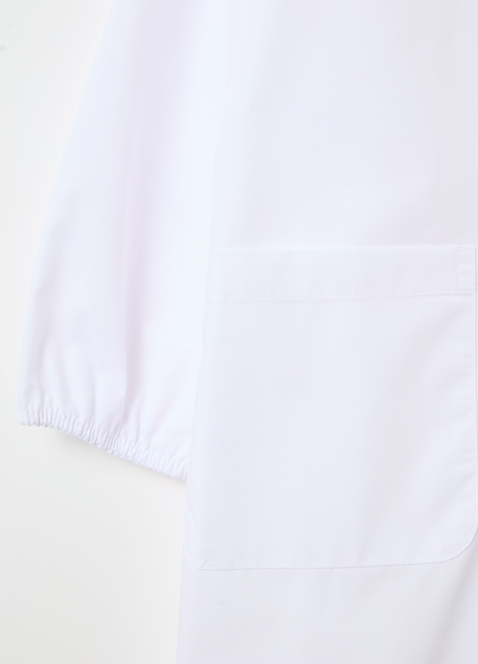 Smock with zip and embroidery