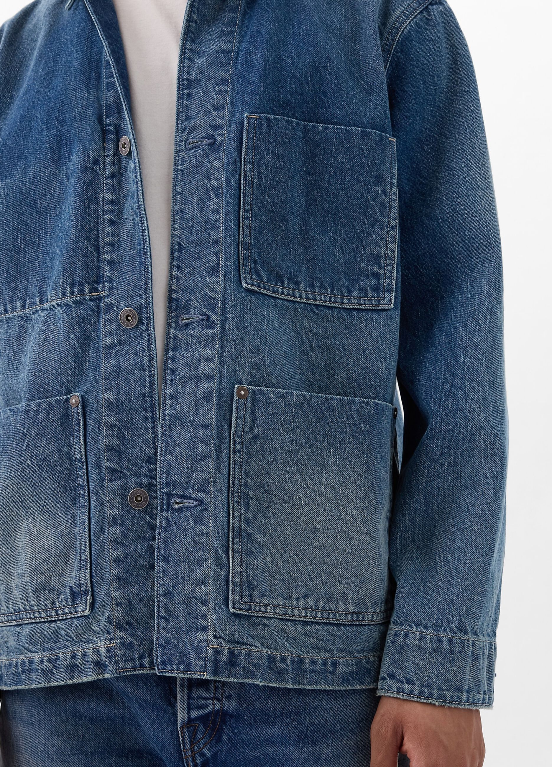 Short relaxed-fit jacket in denim