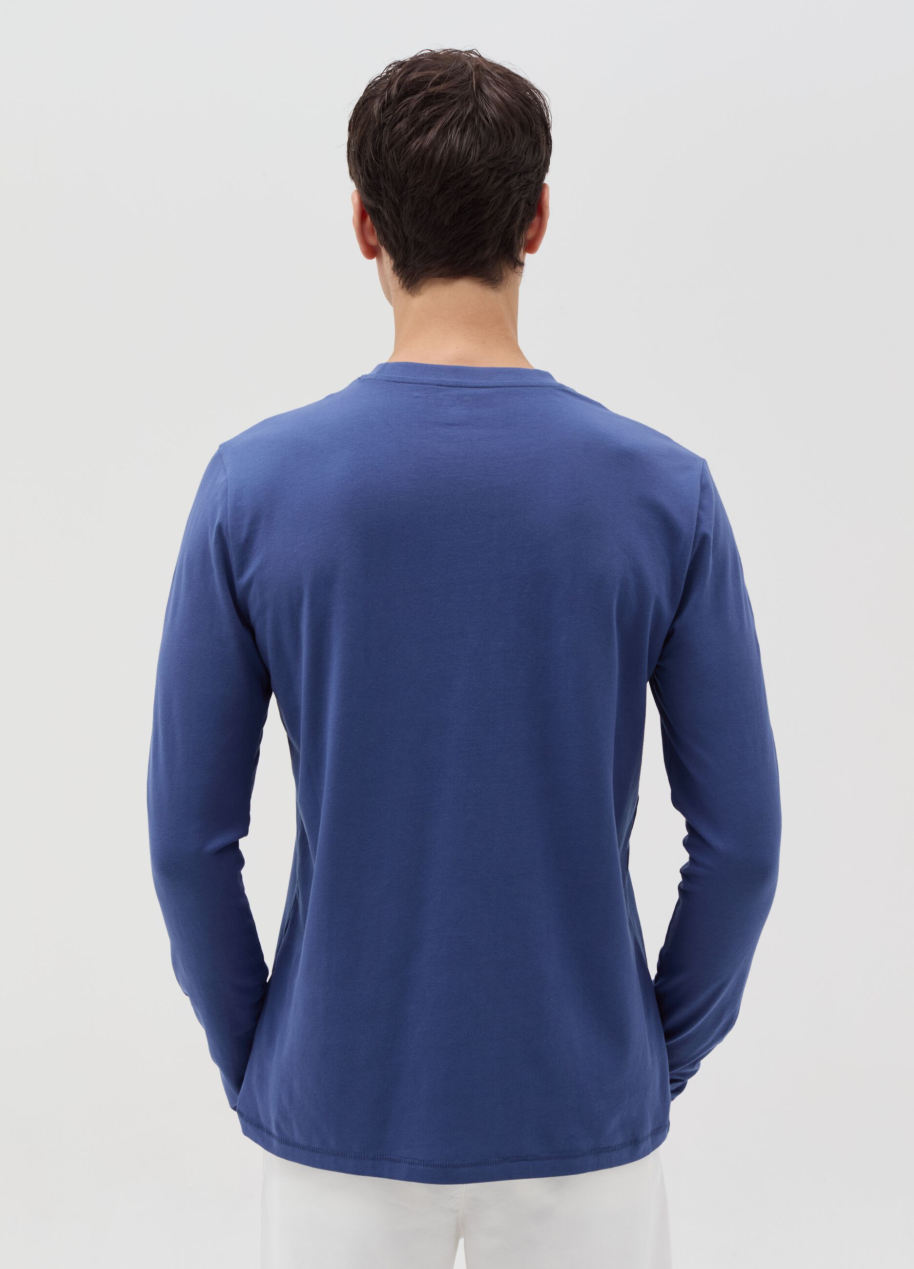 Jersey T-shirt with round neck