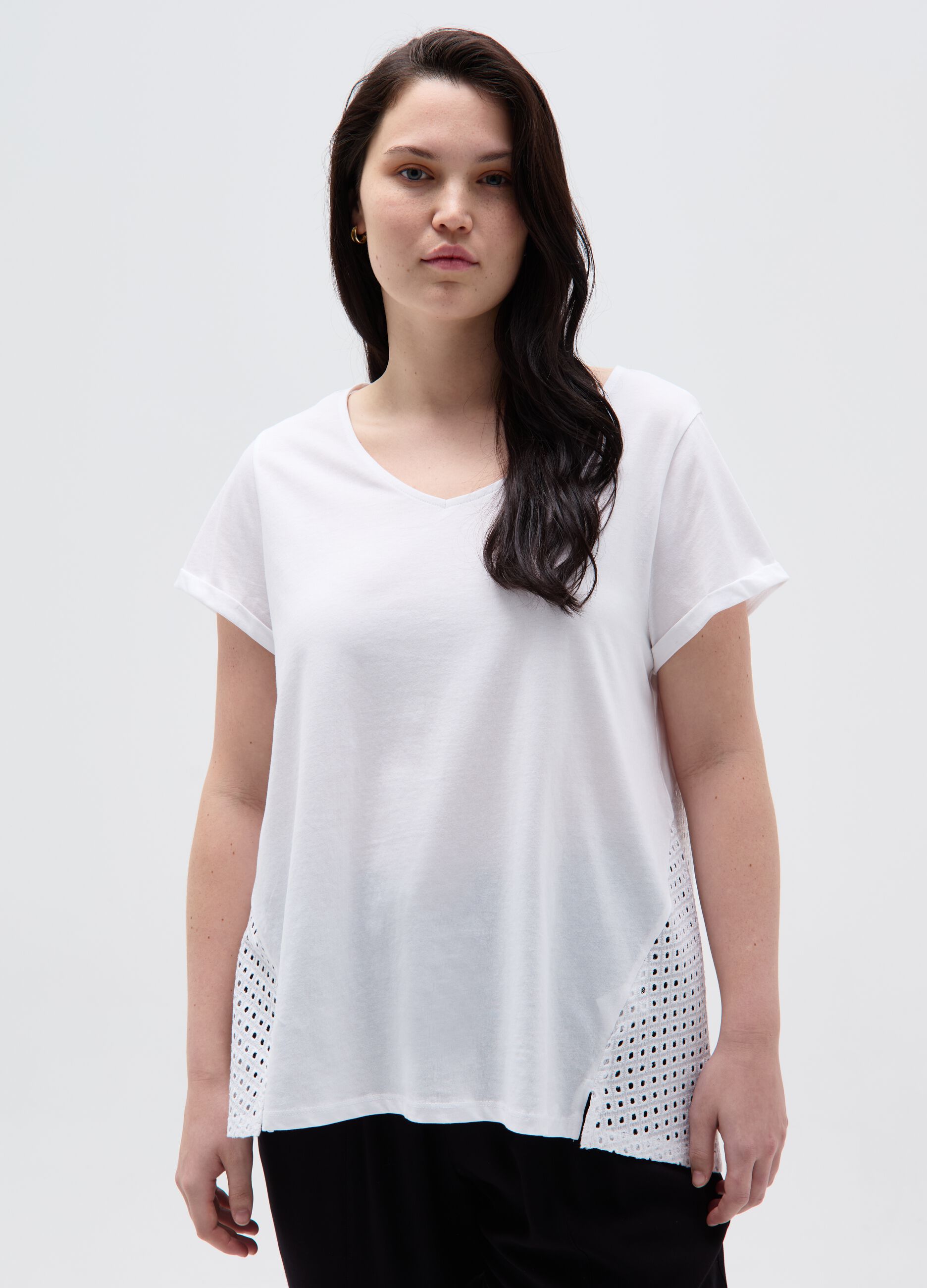 Ovs T-shirt con inserto traforato Curvy