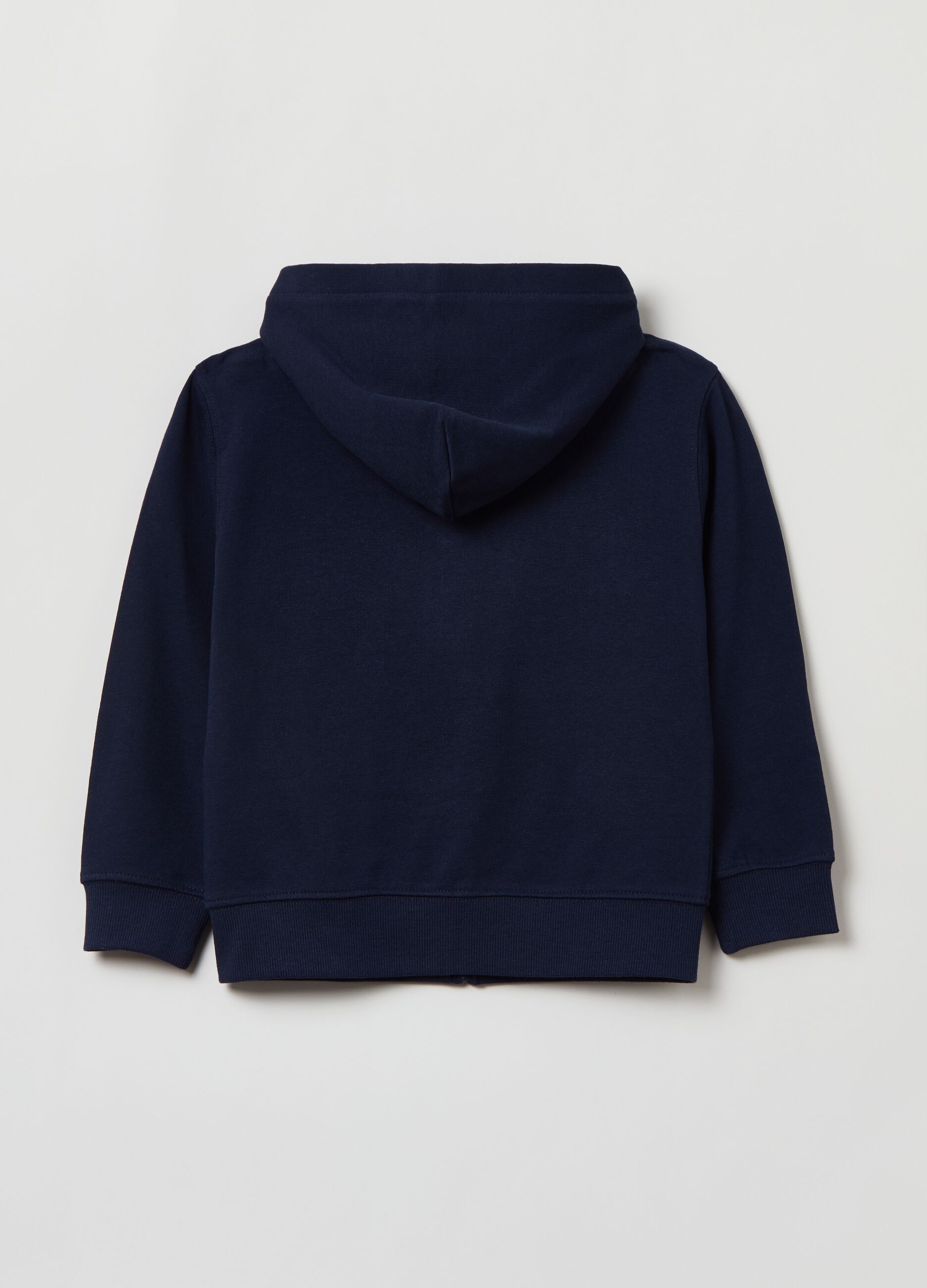 French terry full-zip hoodie