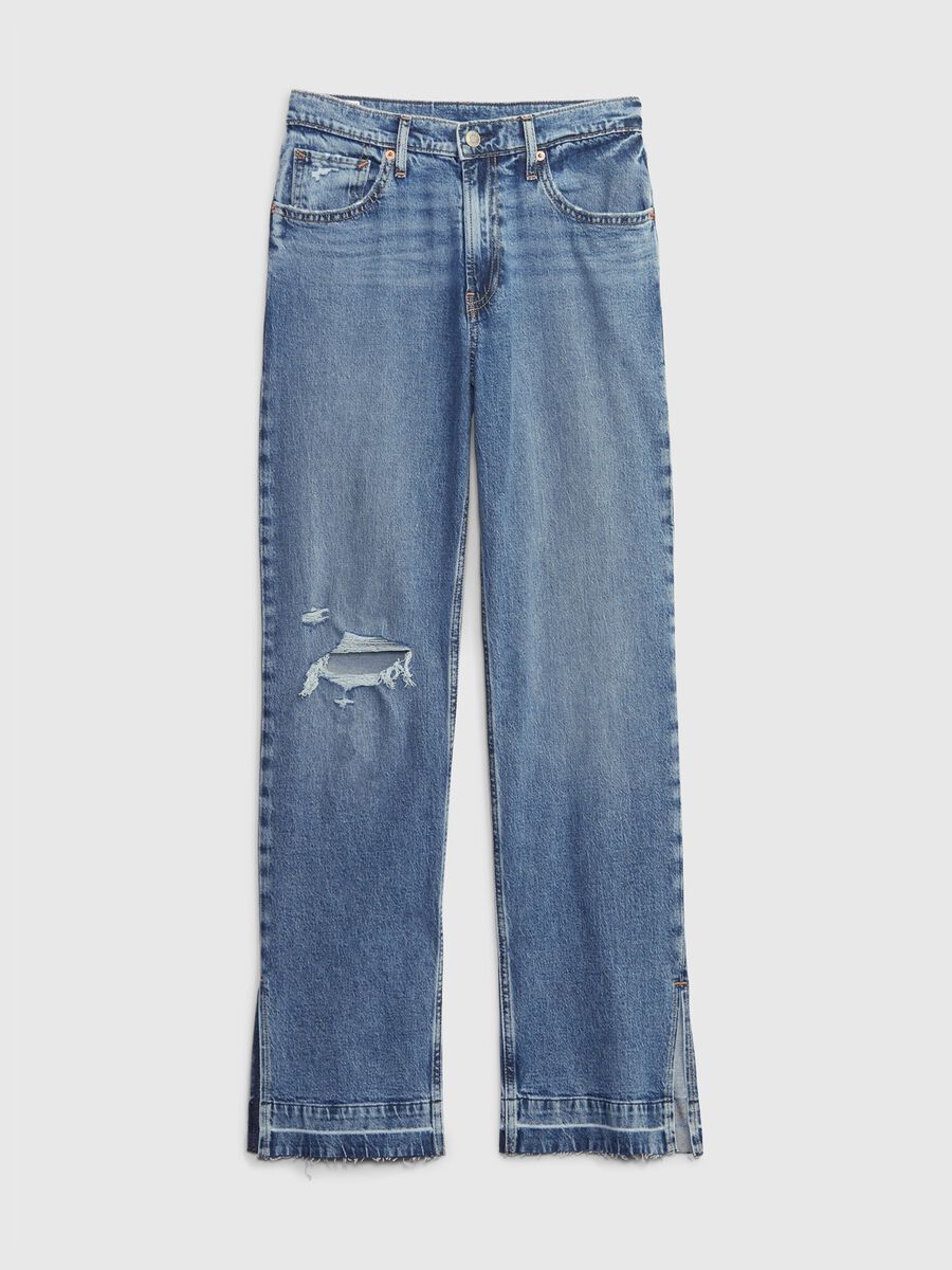 Loose-fit high-rise jeans with acid wash treatment_5