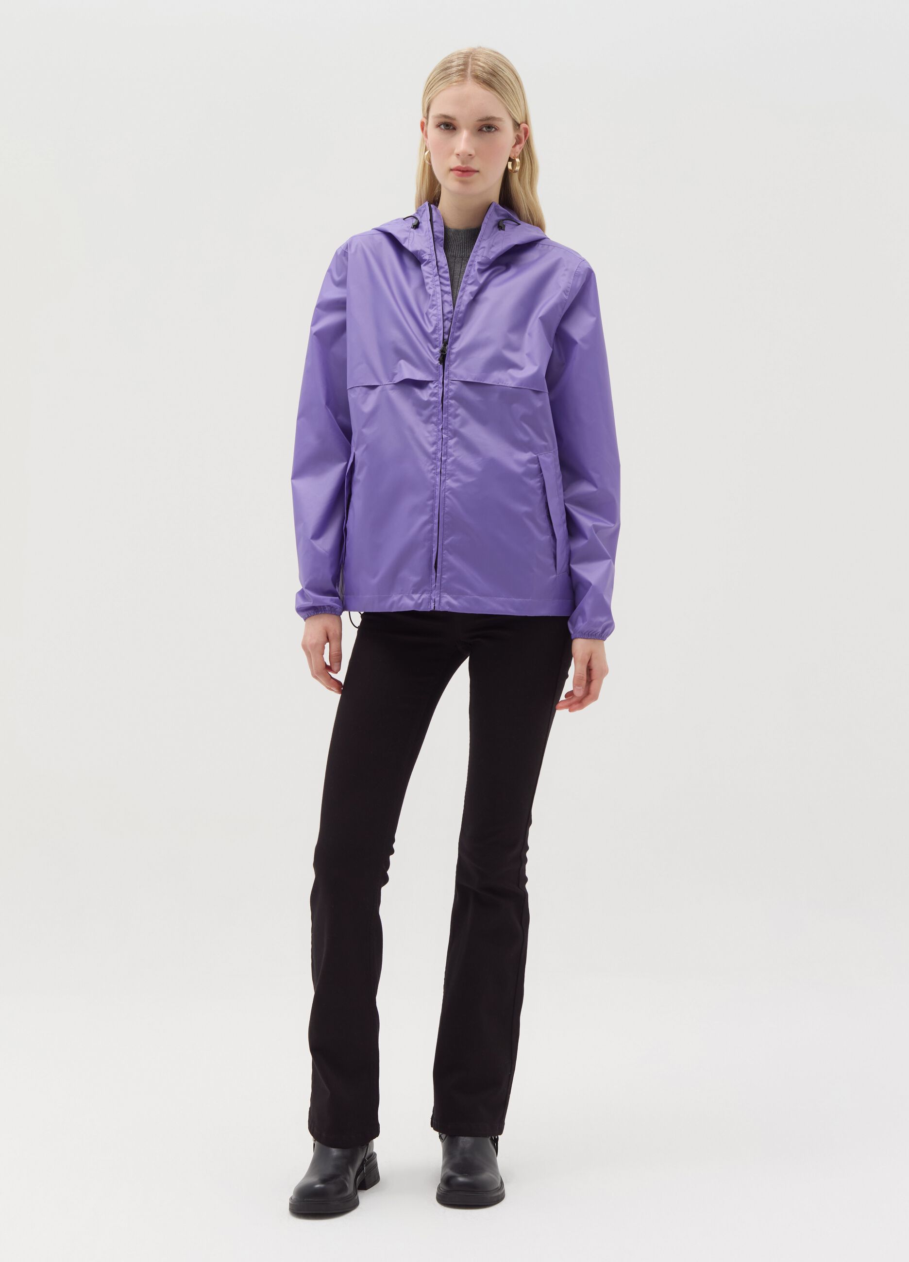 Full-zip waterproof jacket