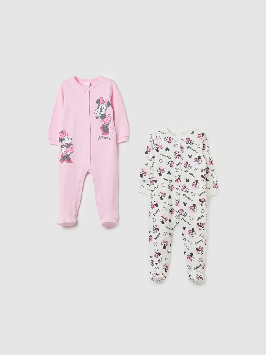 Two-pack onesies in organic cotton with Minnie Mouse print_0