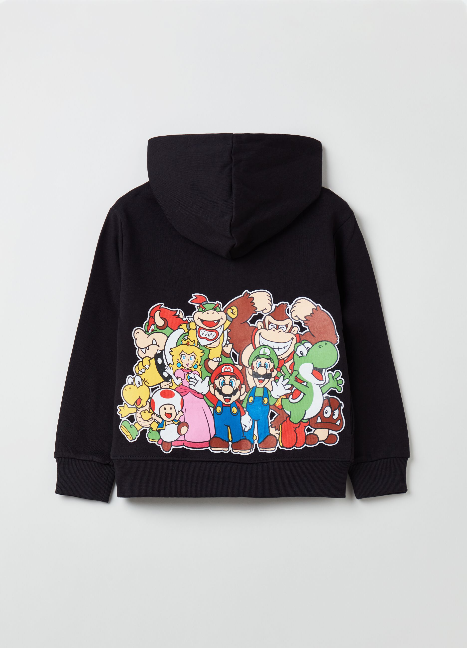 Hooded full-zip jumper with Super Mario™ print