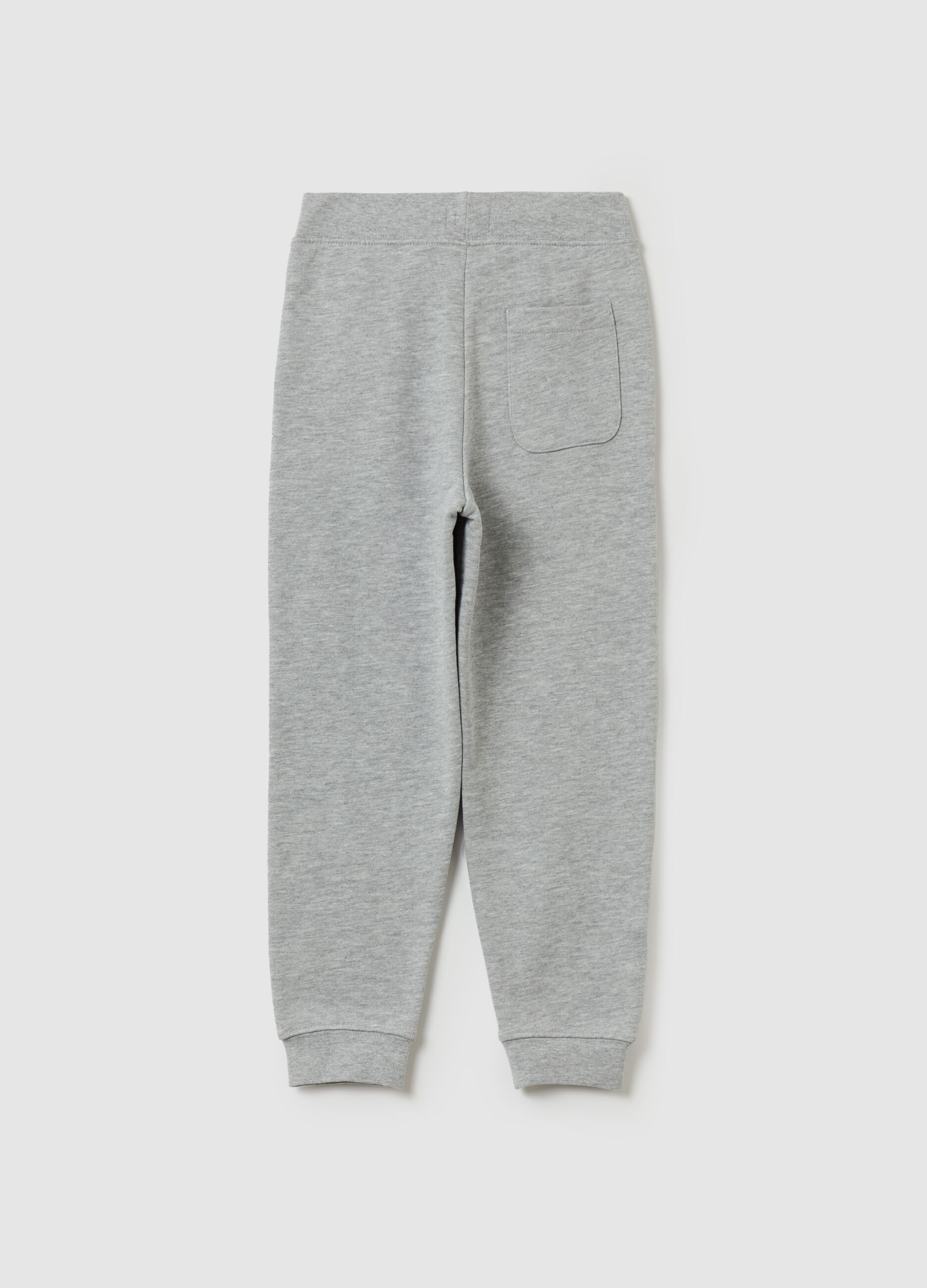 Joggers with hood and logo patch