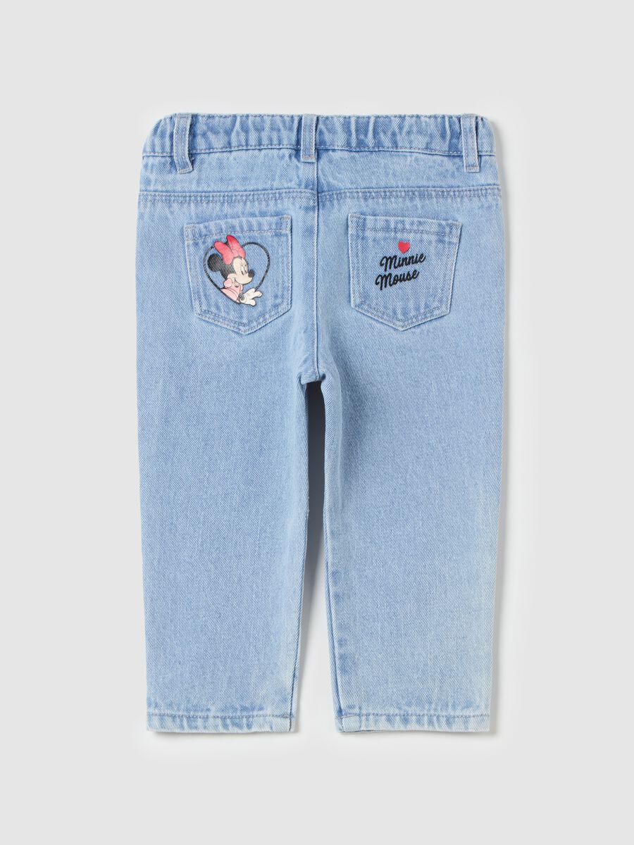 Five-pocket jeans with Minnie Mouse print_1