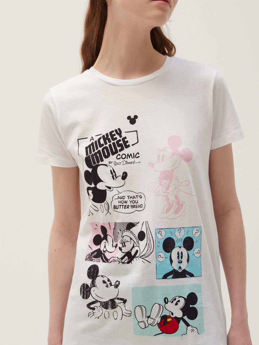 Cotton T-shirt with Disney Mickey Mouse print_1