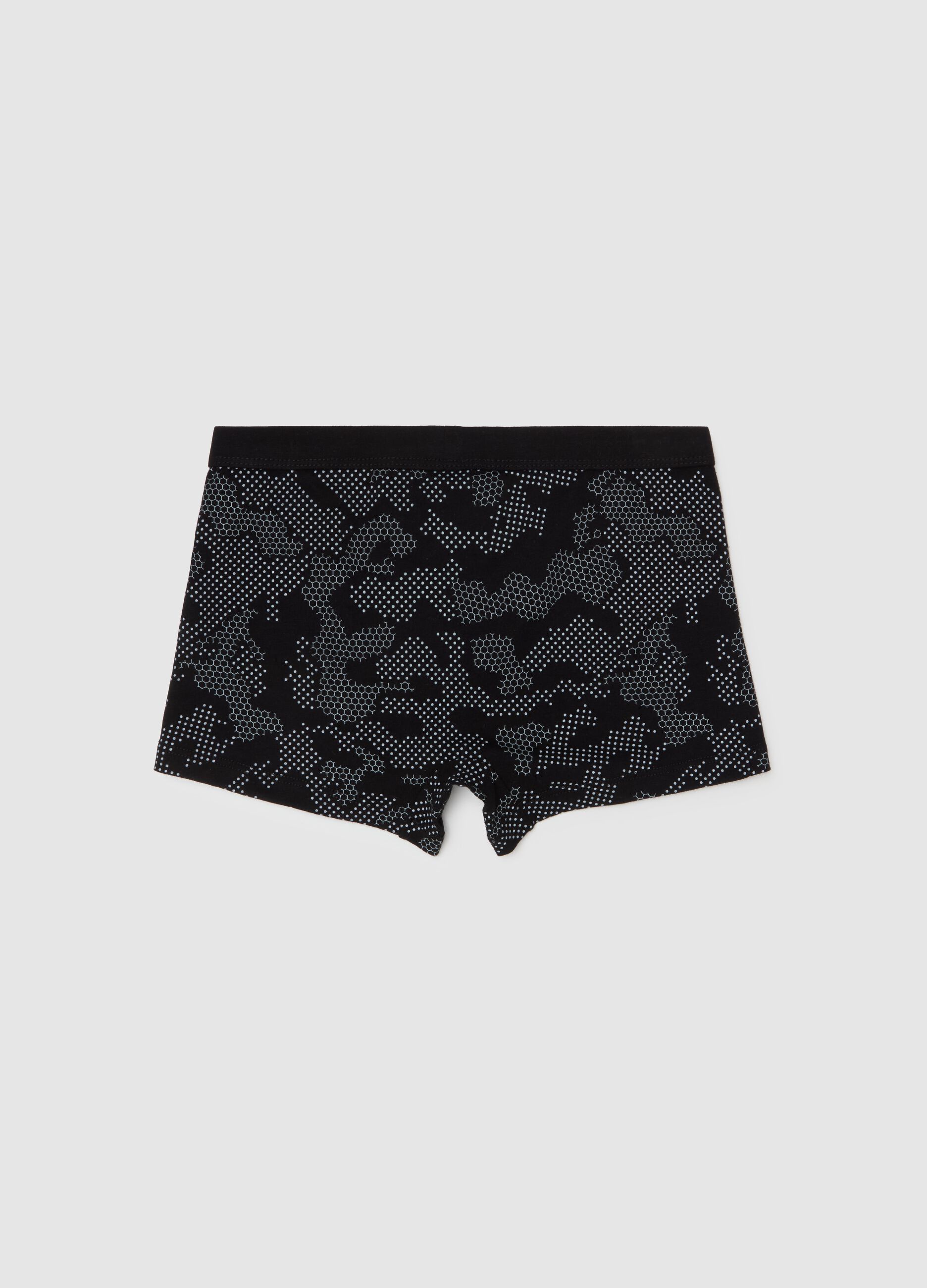 Organic cotton boxer shorts with print