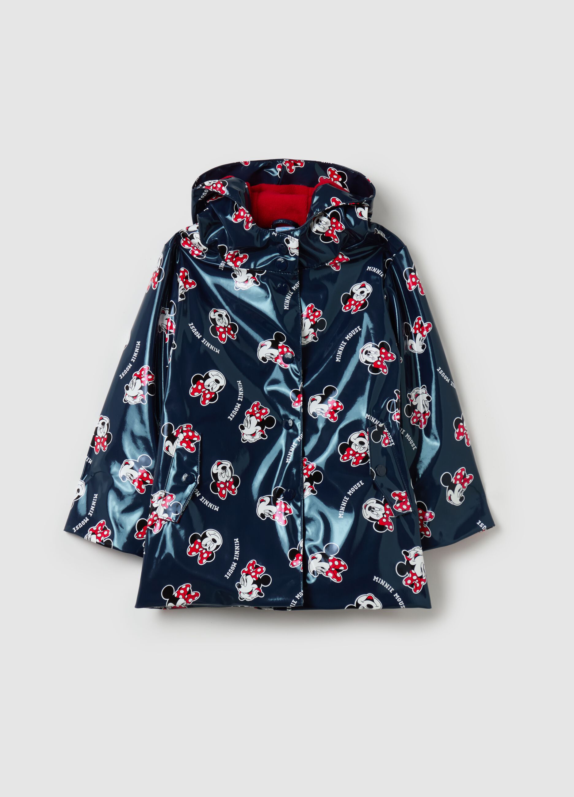 Waterproof jacket with Minnie Mouse print