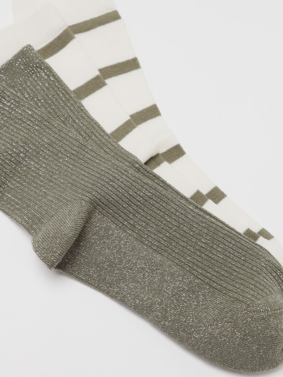 Two-pair pack short socks in stretch organic cotton_1