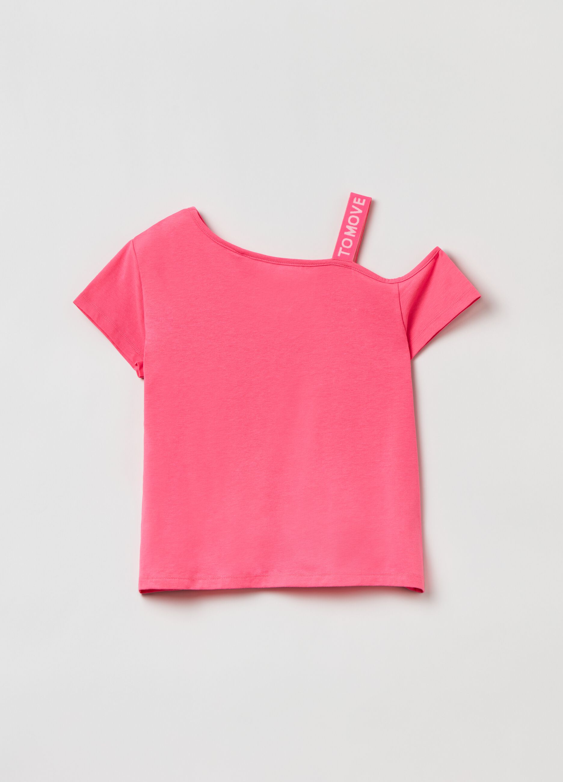 T-shirt with print and elasticated shoulder straps