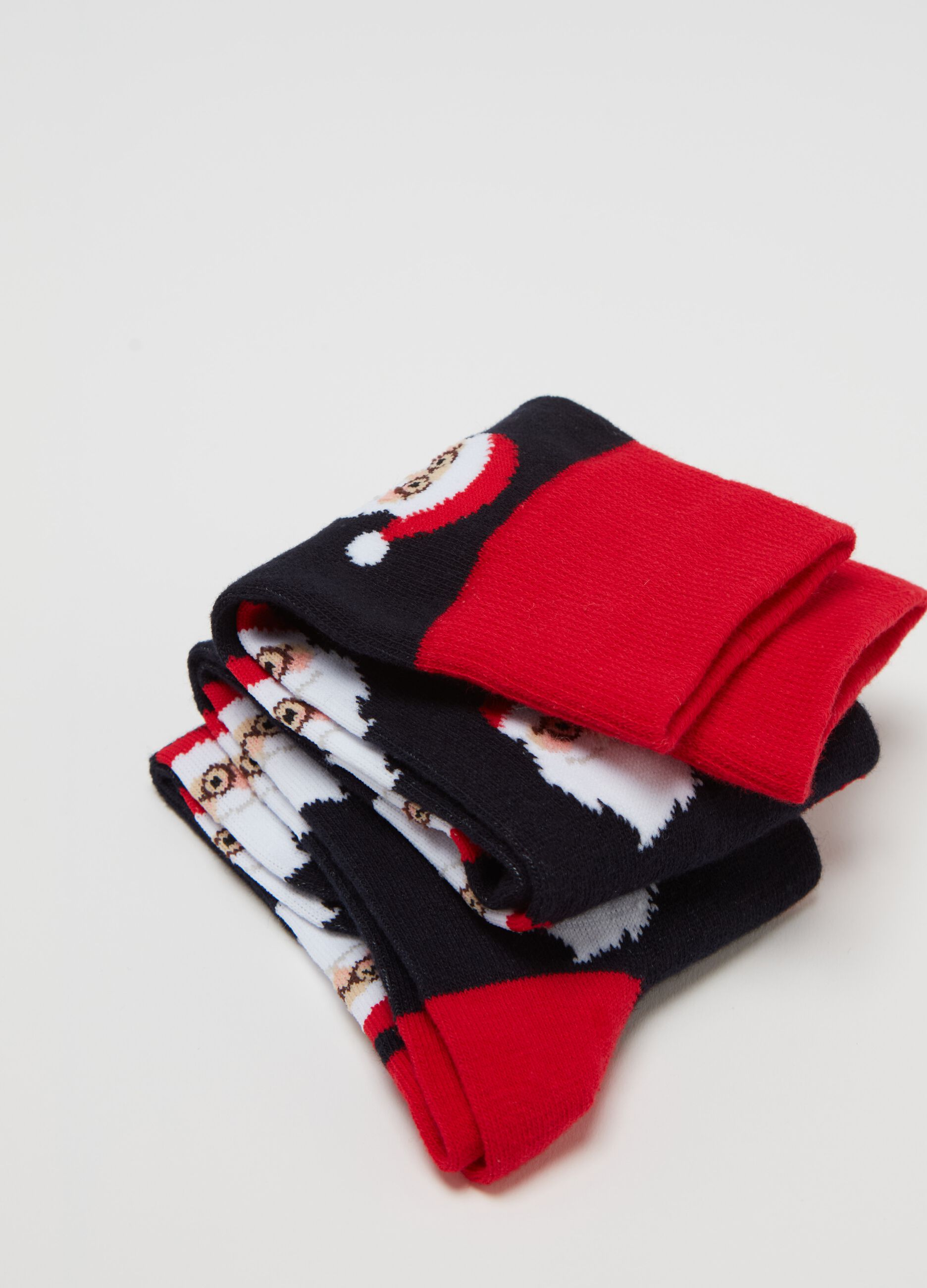 Long socks with Father Christmas design