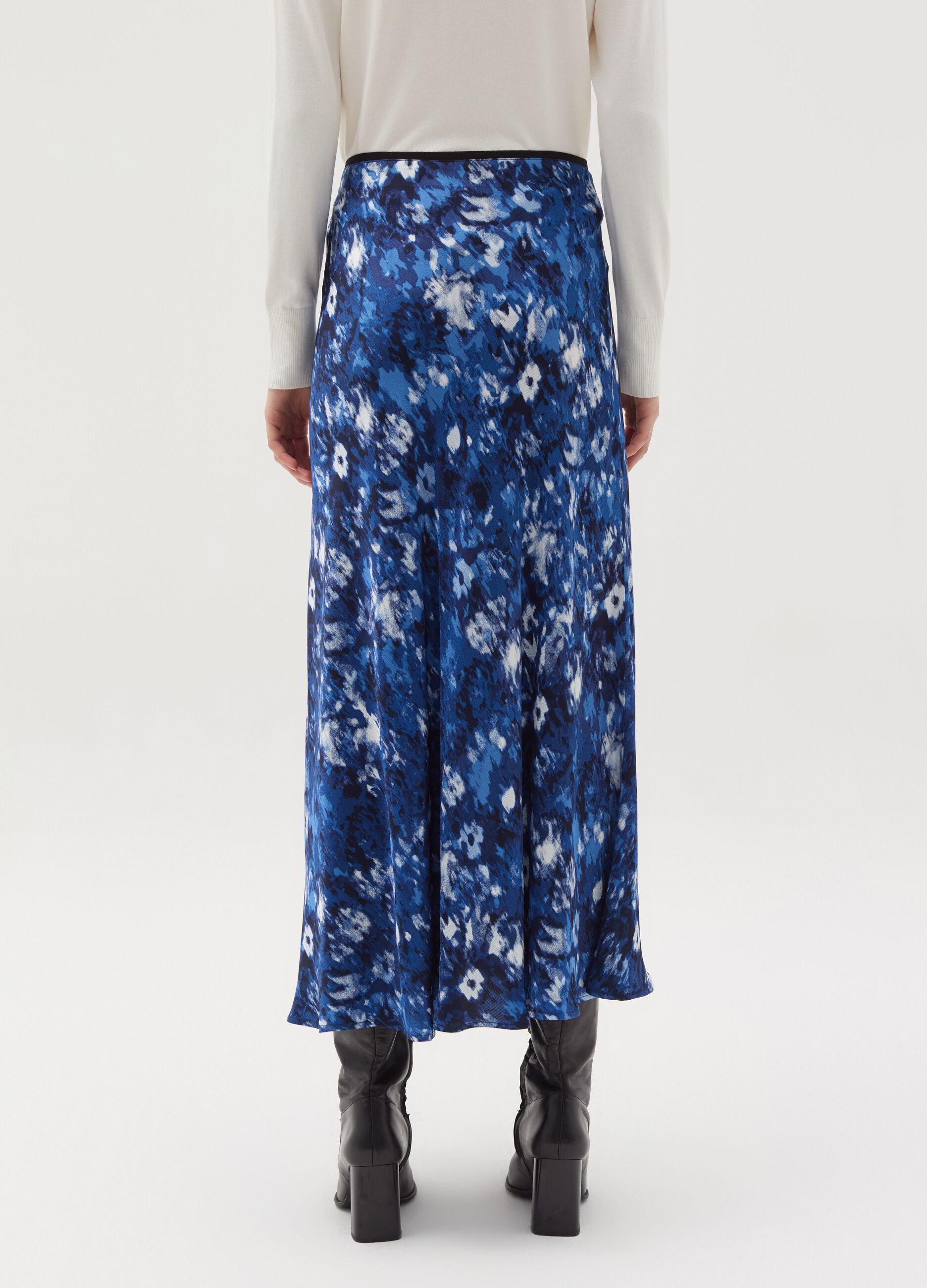 Full midi skirt with print