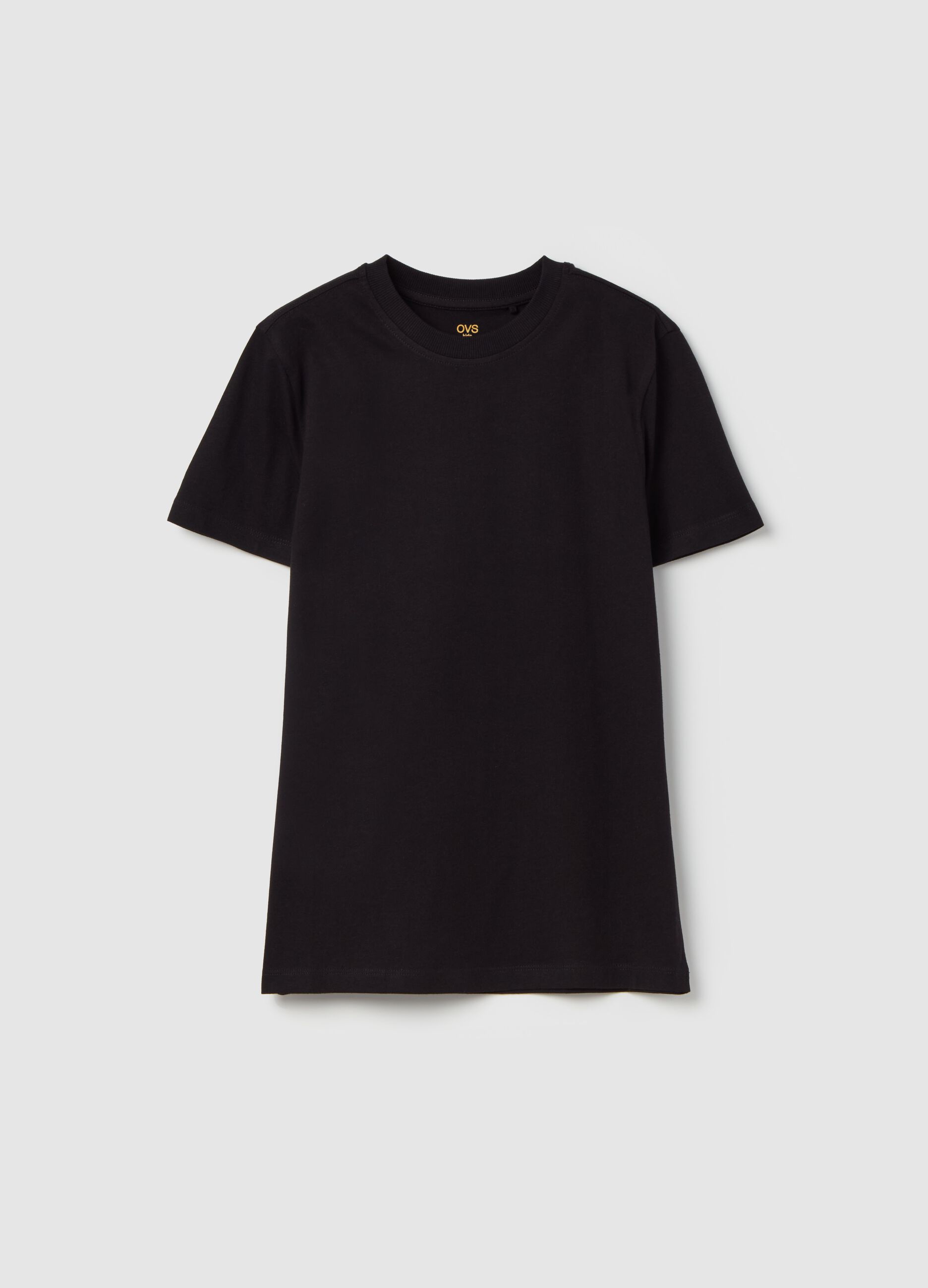 Solid colour T-shirt in organic cotton