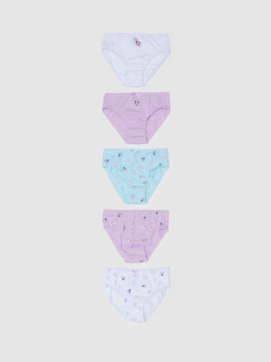 Set cinque slip in cotone bio stampa Minnie_0