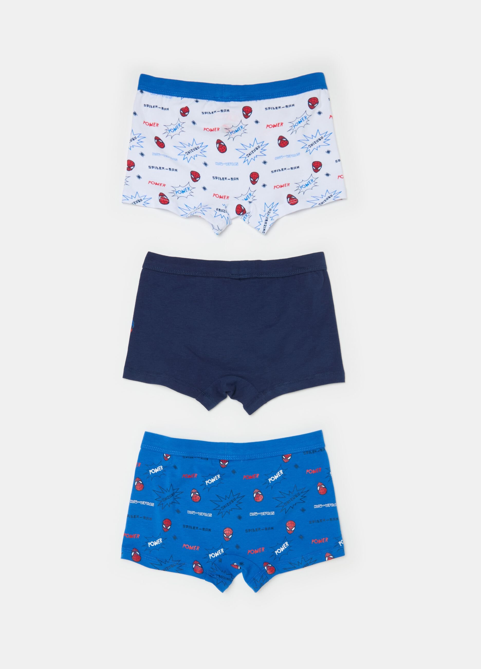 Three-pack boxer shorts with Spider-Man print