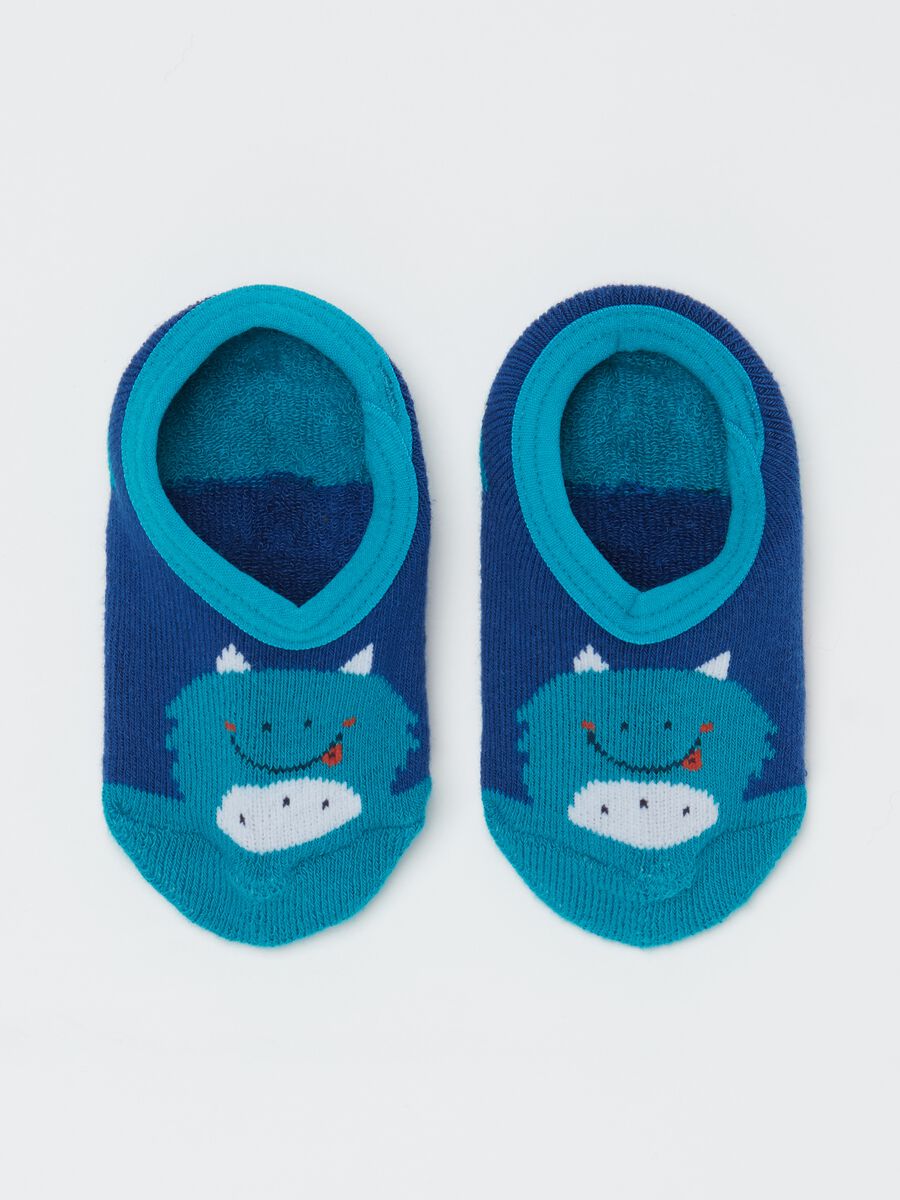 Slipper socks with monster design_1