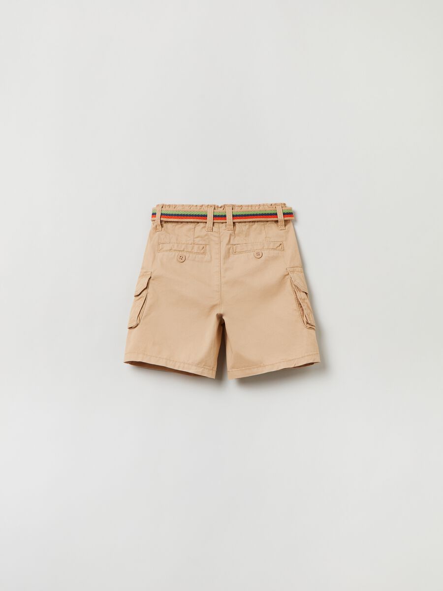 Bermuda cargo shorts with belt_1