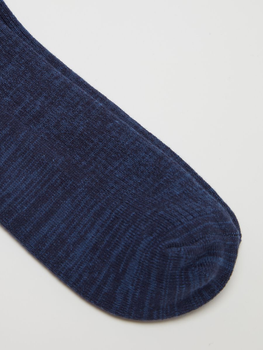 Stretch midi socks with ribbing_1