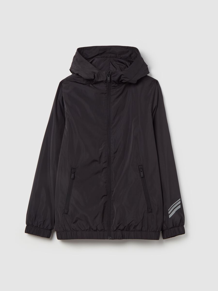 Full-zip waterproofed jacket with hood_0