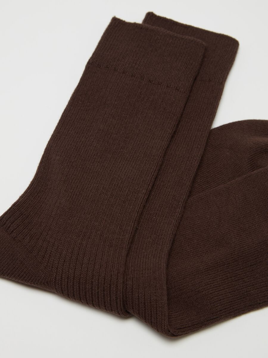 Stretch midi socks with ribbing_1