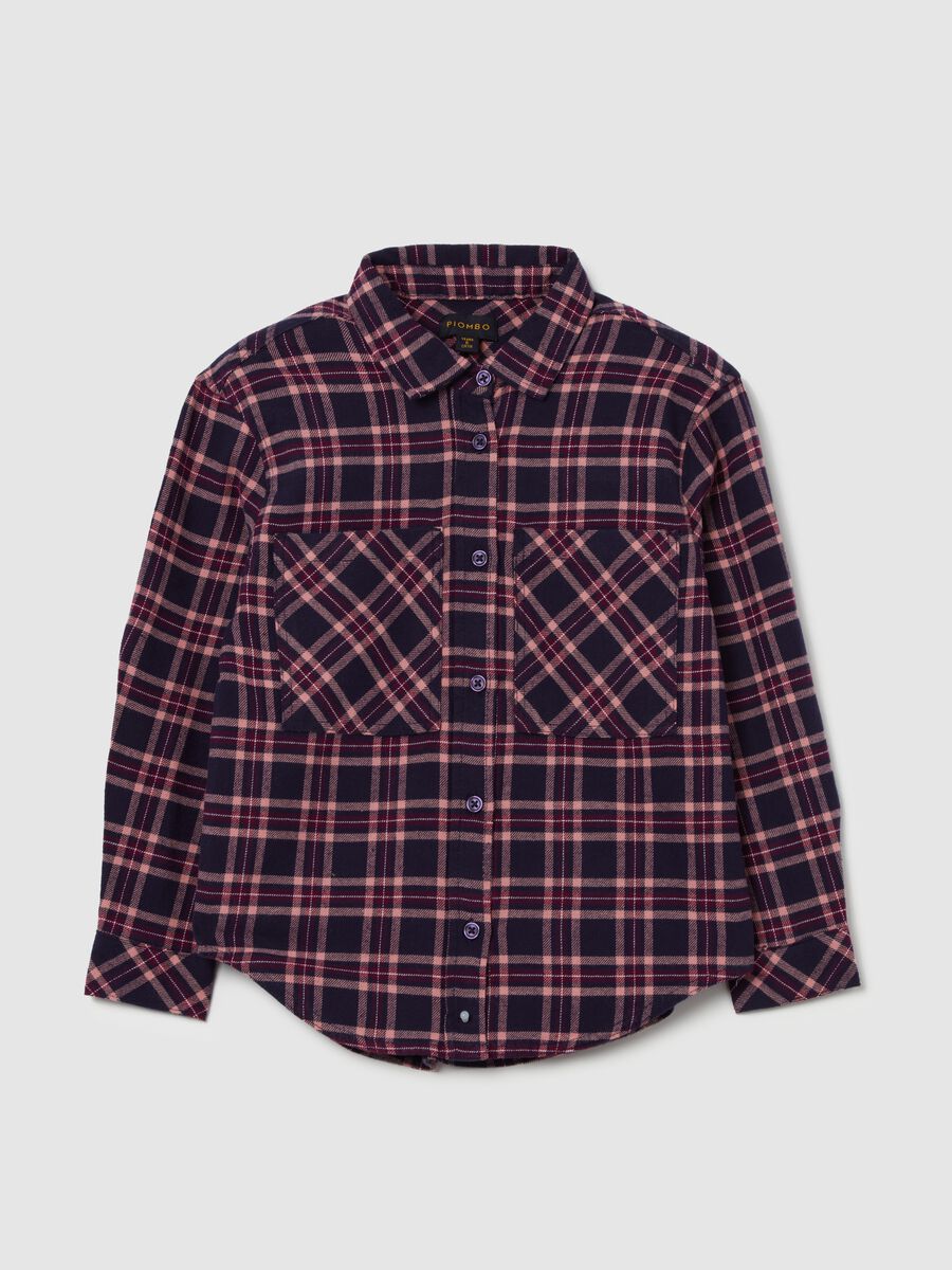 Flannel shirt with check pattern_0