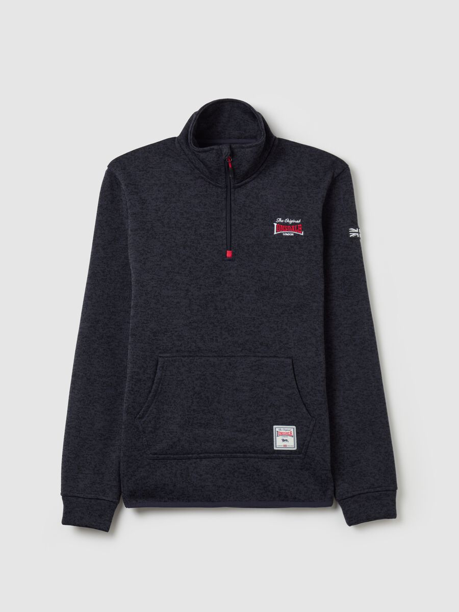 Half-zip sweatshirt with high neck and logo embroidery_4