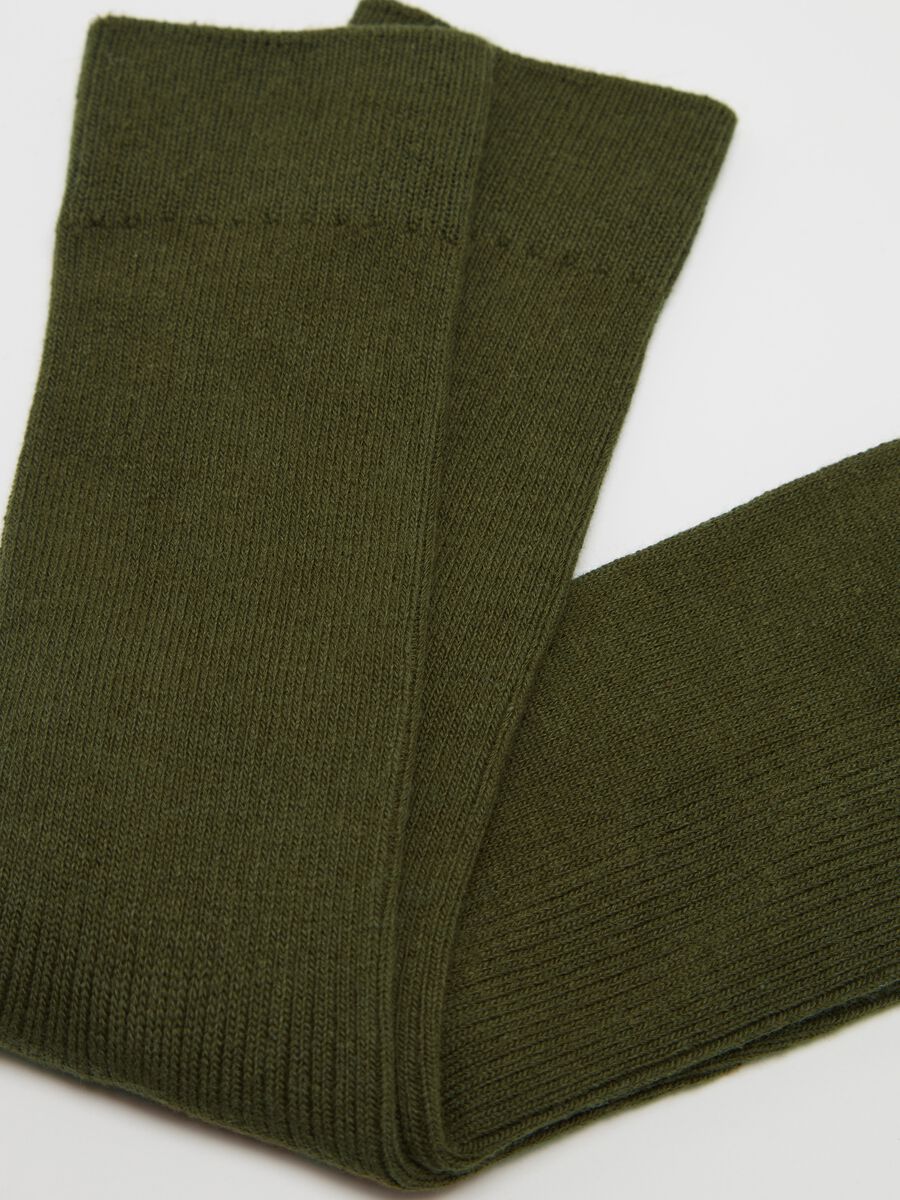 Stretch midi socks with ribbing_1