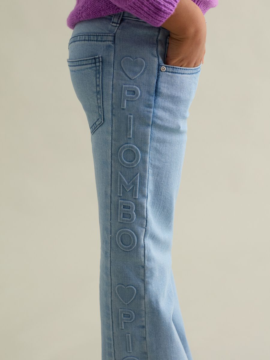 Flare-fit jeans with logo print_1