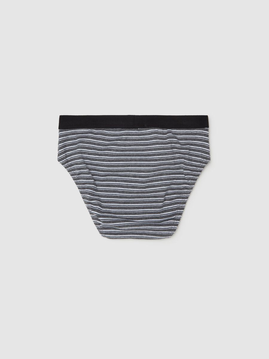 Briefs in organic cotton with striped pattern_1